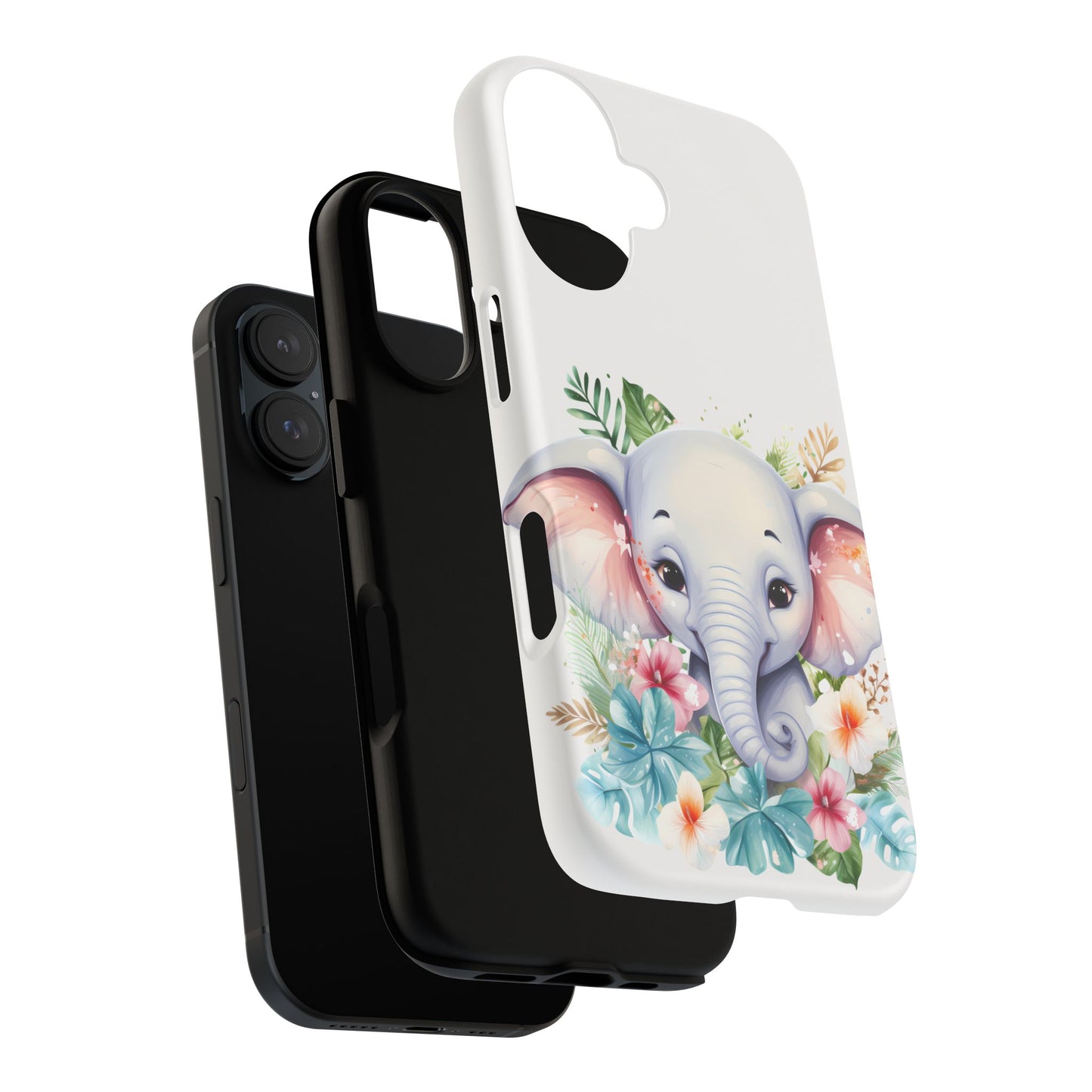Adorable Baby Elephant Mobile Cover – Floral Fantasy Art