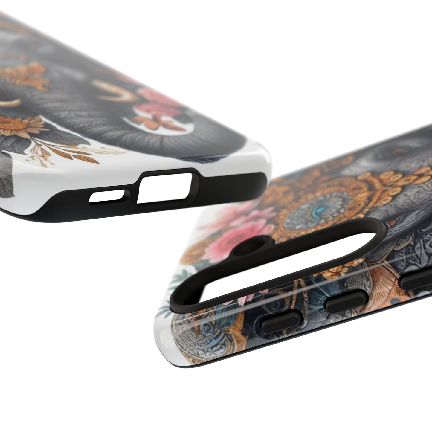 Golden Royal Elephant Mobile Cover – Luxurious Ornate Art