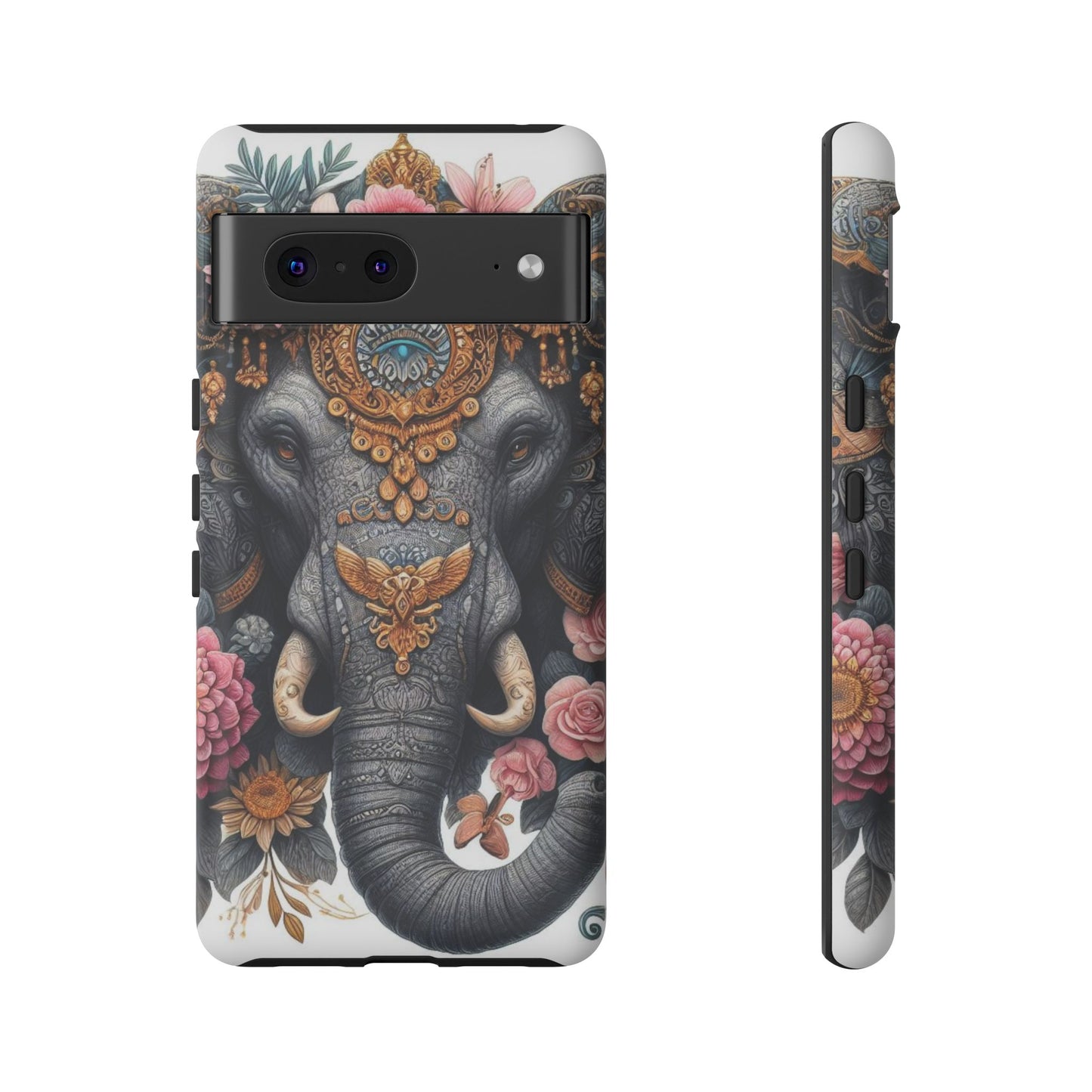 Golden Royal Elephant Mobile Cover – Luxurious Ornate Art