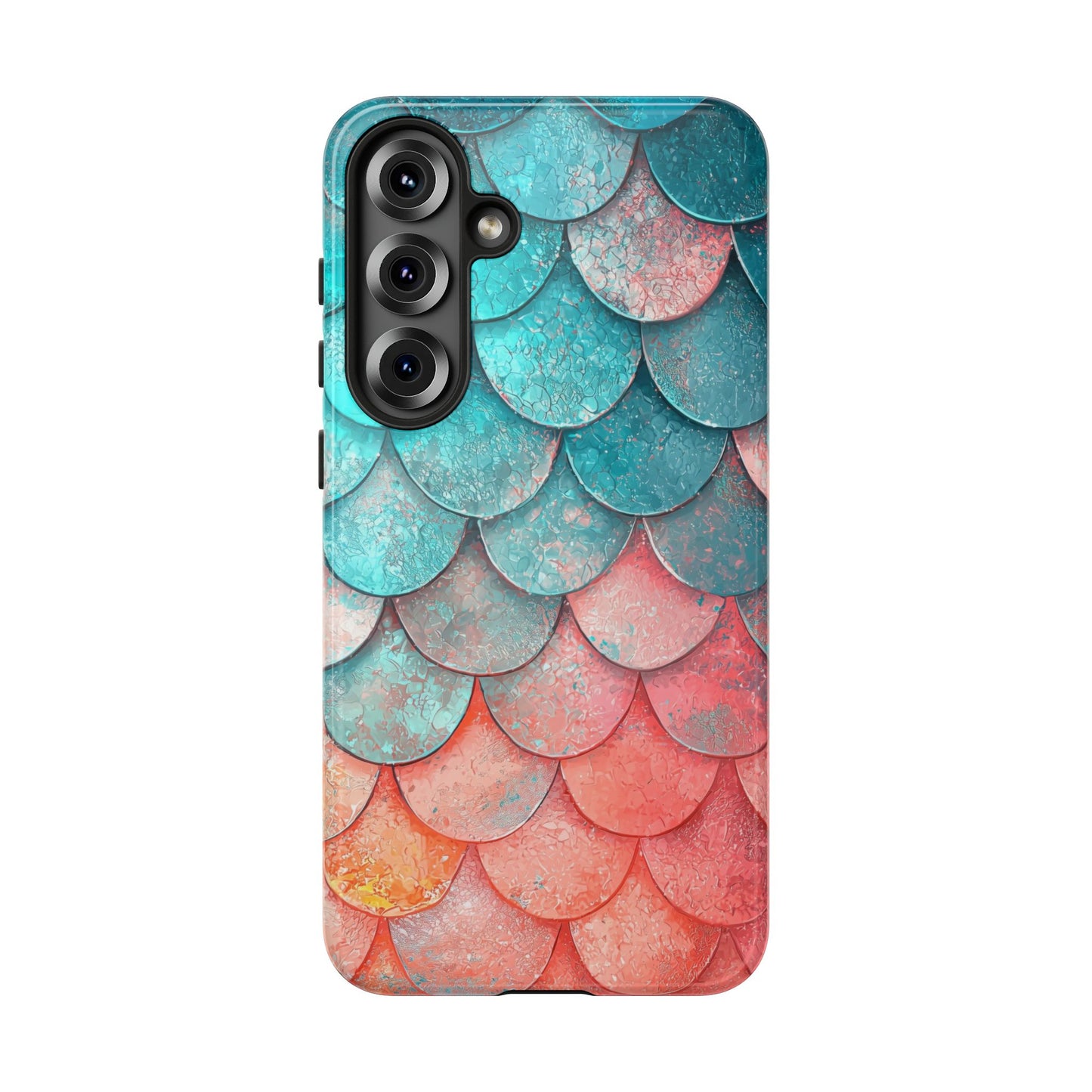 Serene Waves – Colorful Fish Scale Phone Case for iPhone, Pixel & Samsung