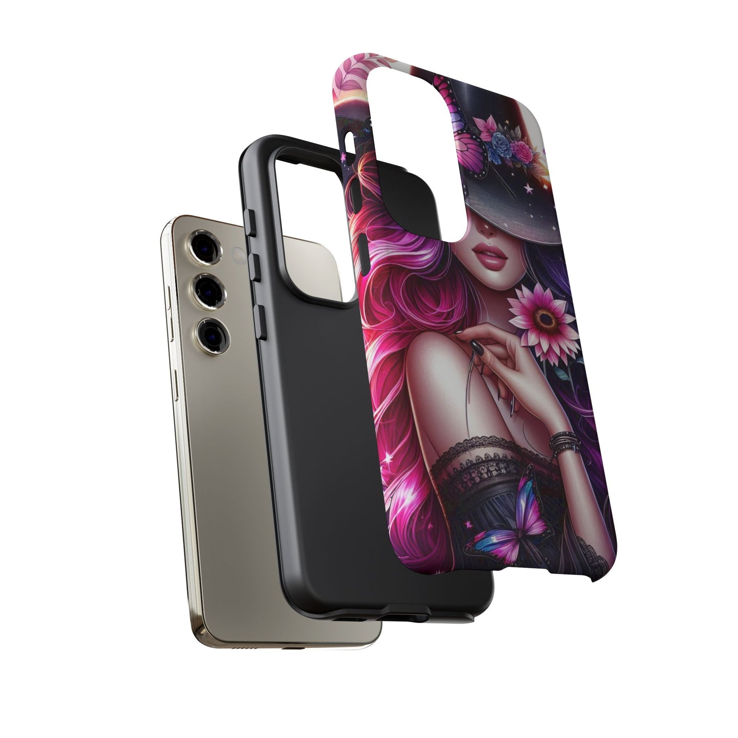 Celestial Charm – Cosmic Cowgirl & Butterfly Magic Mobile Cover