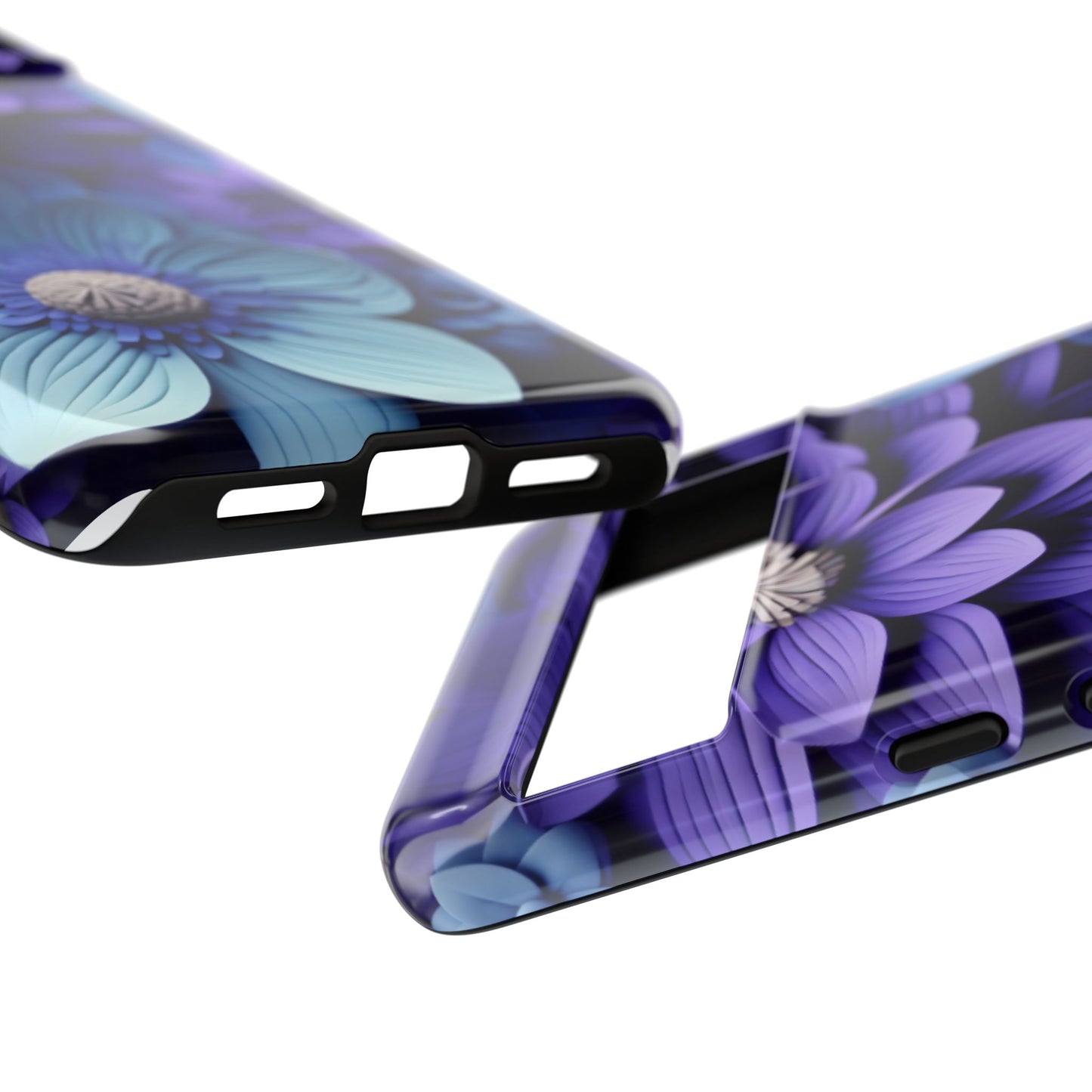 Royal Blue Floral Phone Case – Elegant & Luxurious Design