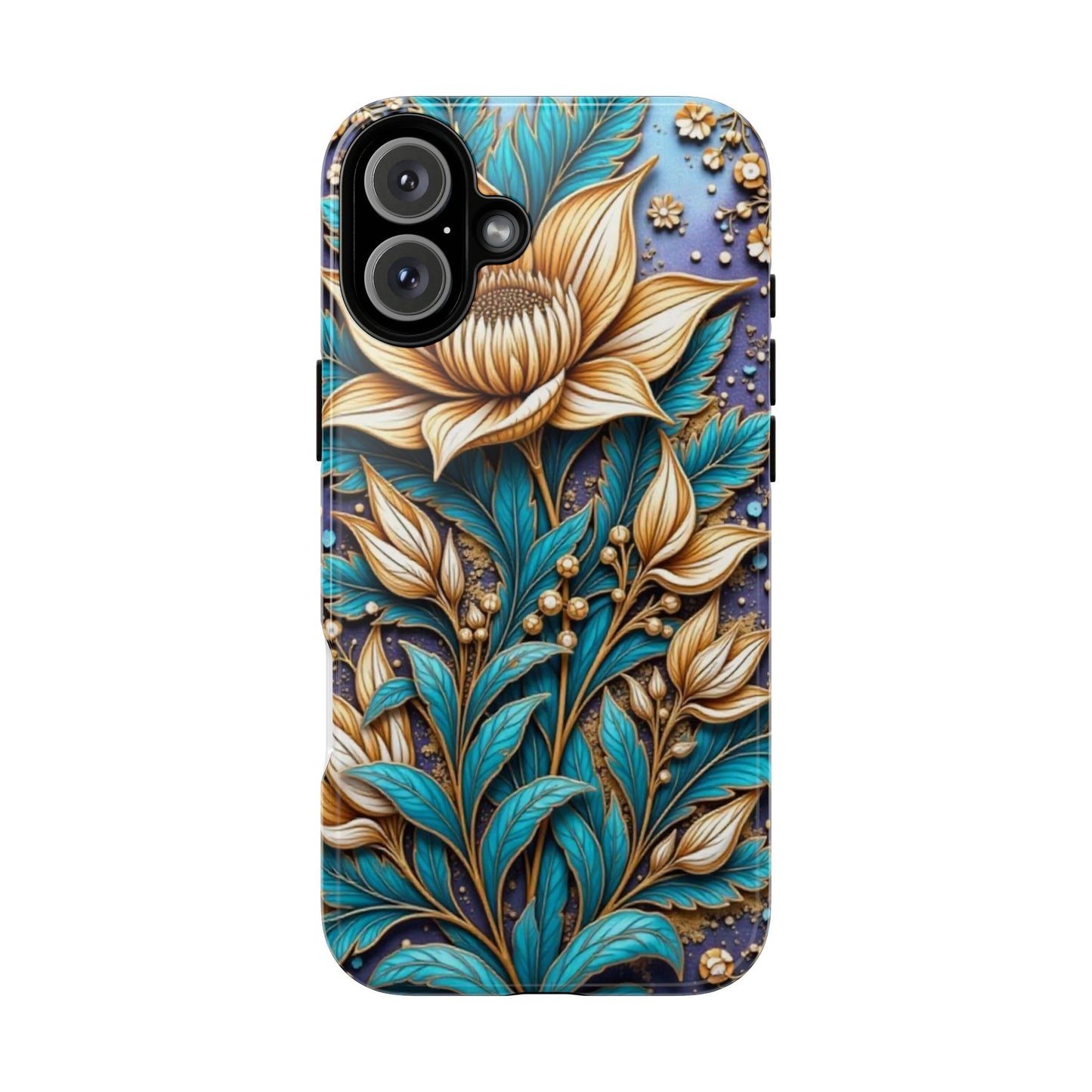 Golden Chrysanthemum: Floral Stained Glass Masterpiece