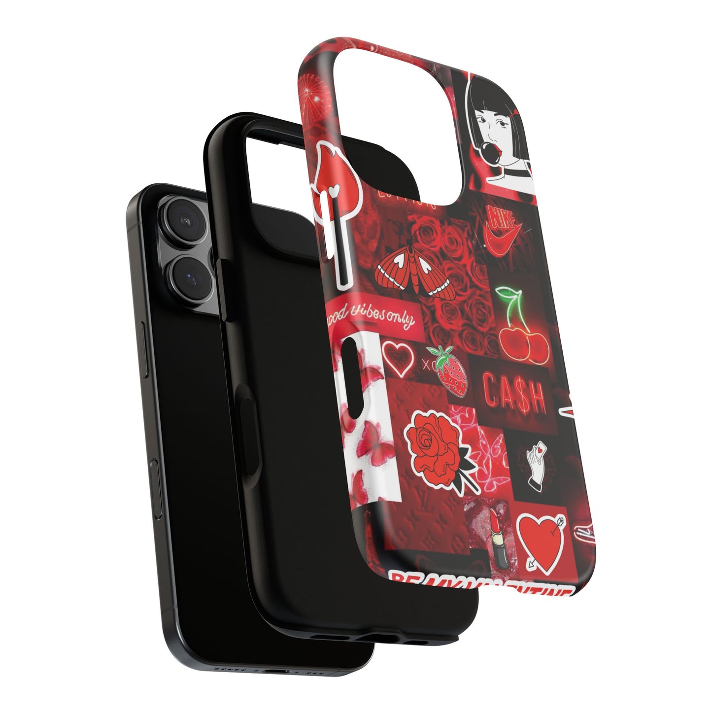 Red Pop Art Neon Vibes Phone Case