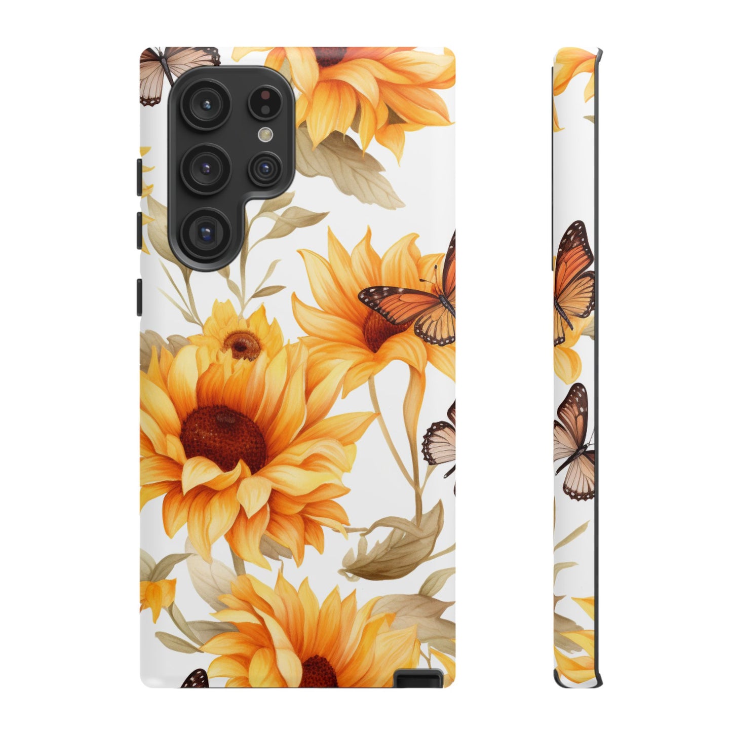 Sunflower & Butterfly Aesthetic Mobile Case – Bright & Nature-Inspired