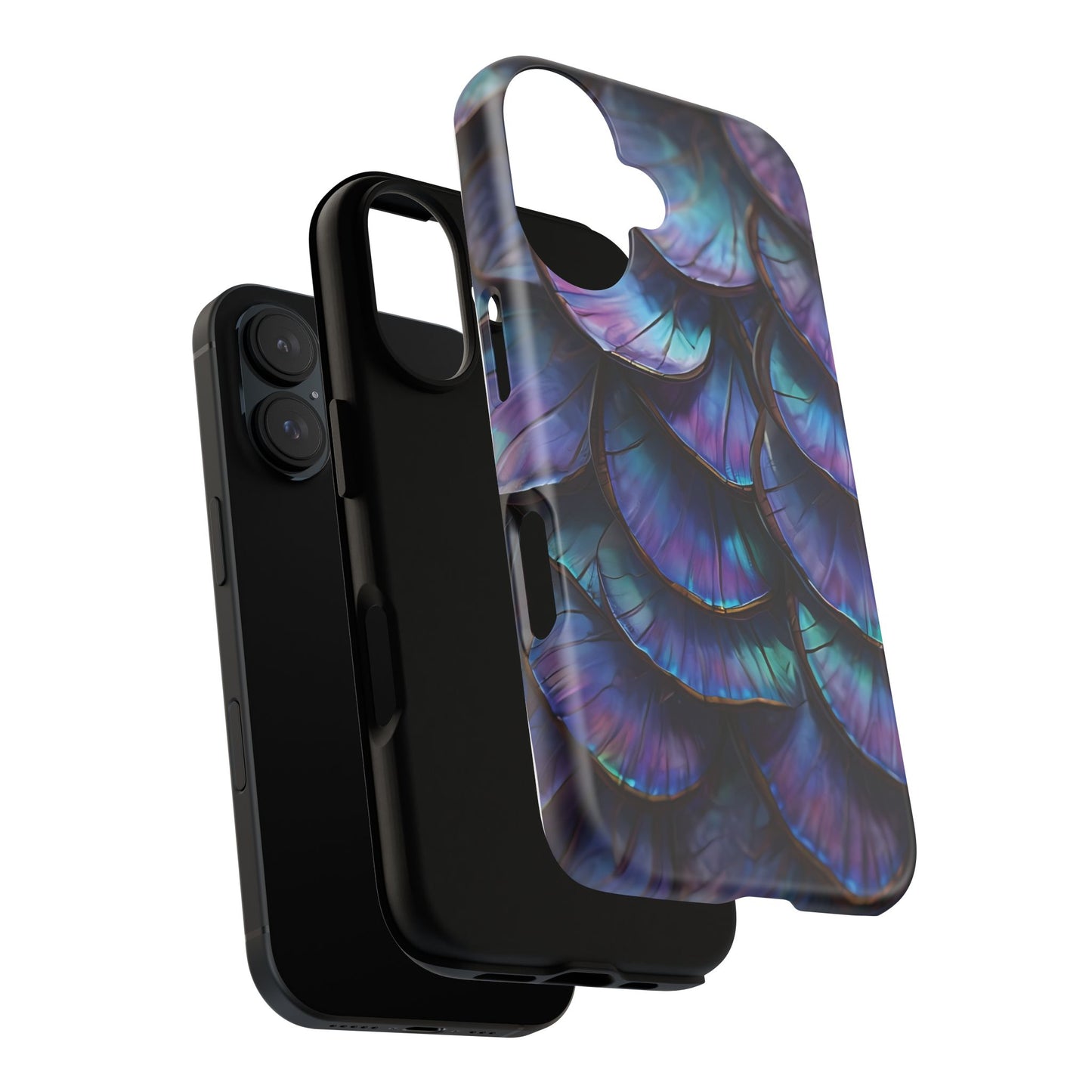 Abstract Macro Shot of Iridescent Butterfly Fish Scales Phone Case Design