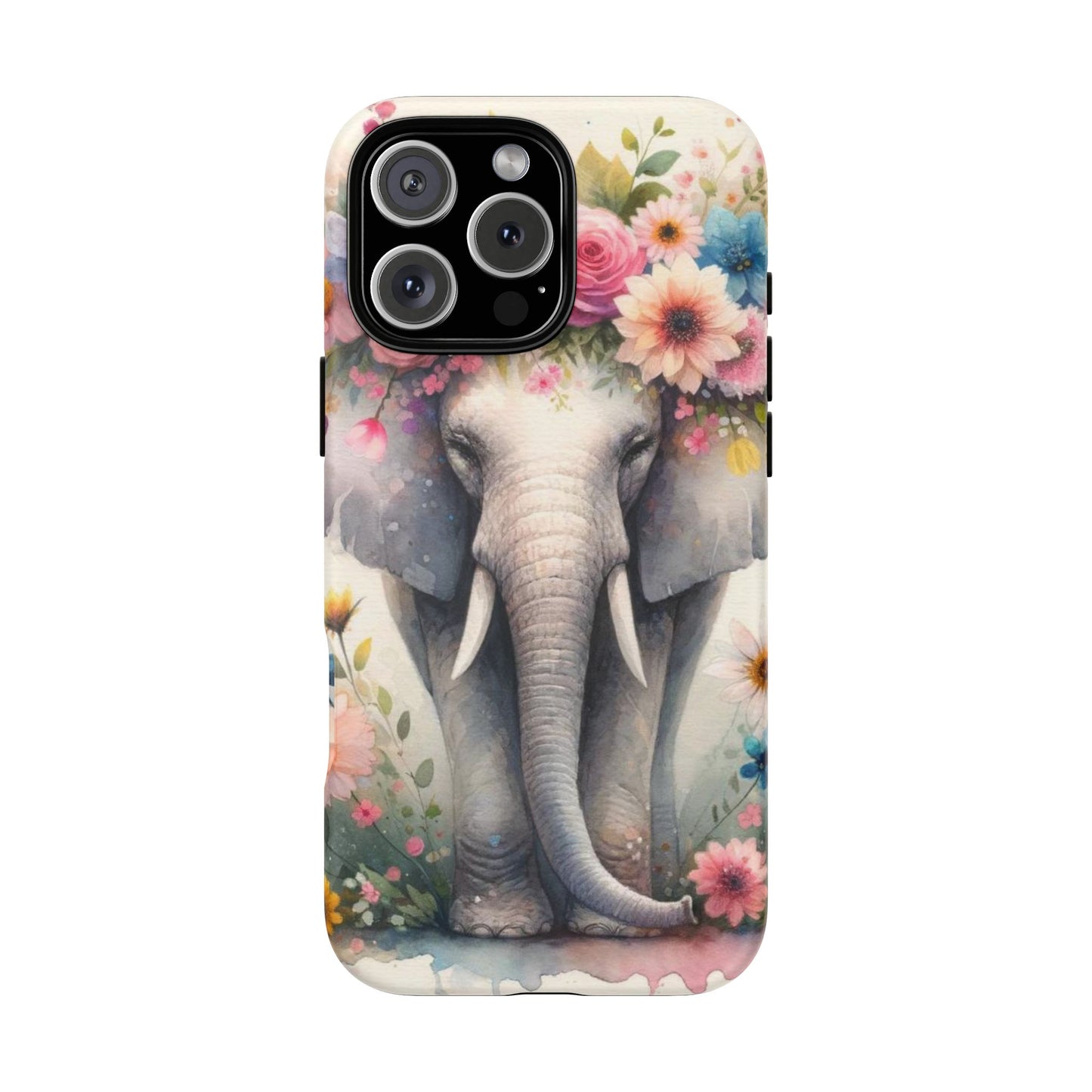 Watercolor Floral Elephant Mobile Cover – Dreamy Artistic Design