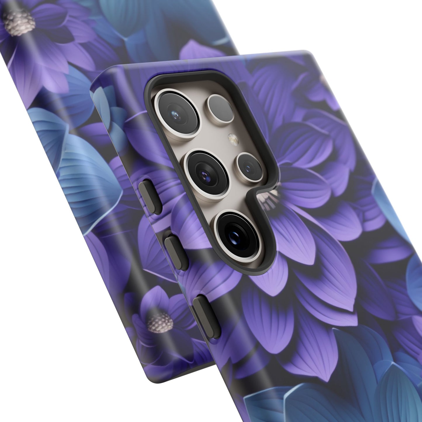 Royal Blue Floral Phone Case – Elegant & Luxurious Design