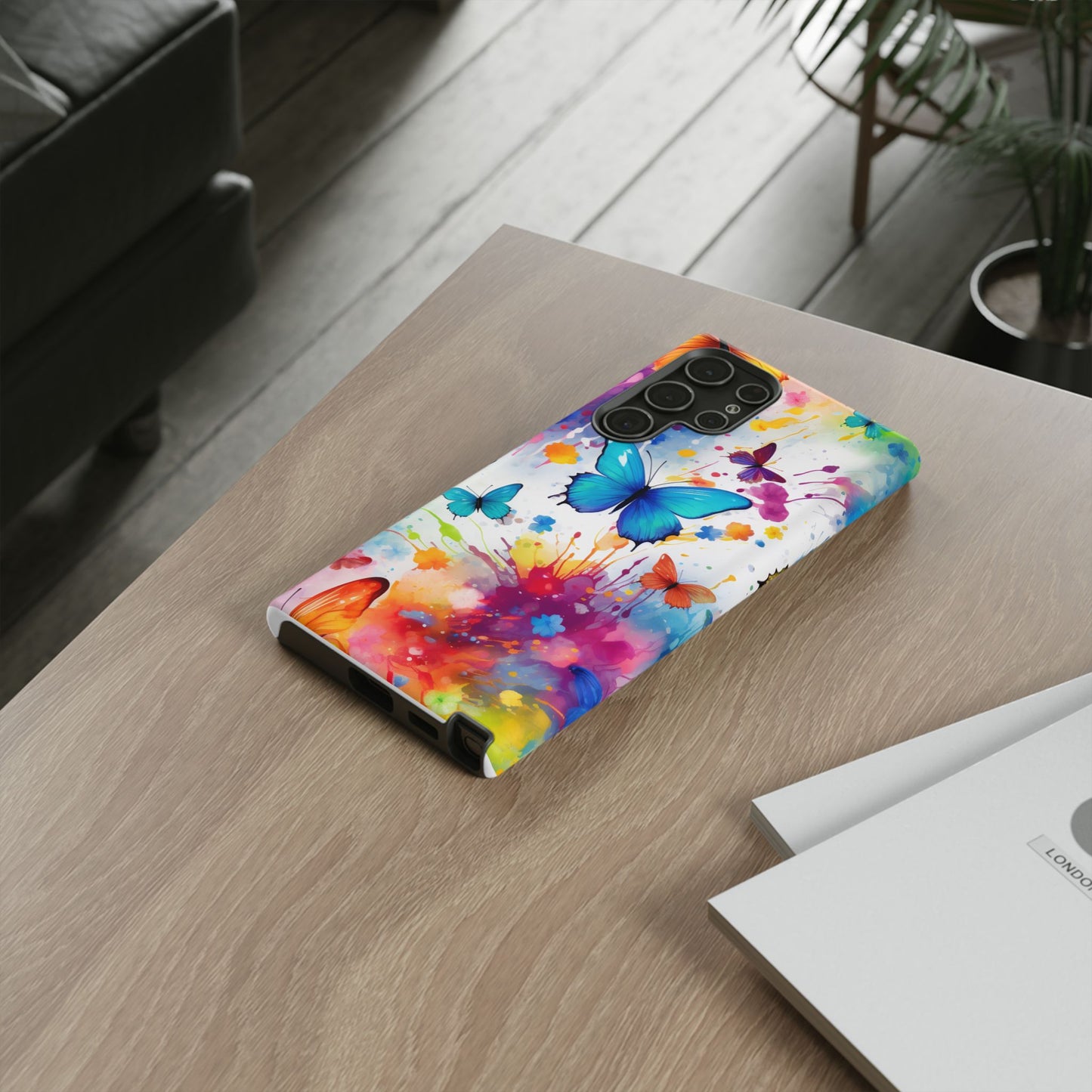 Vibrant Watercolor Butterfly Mobile Case
