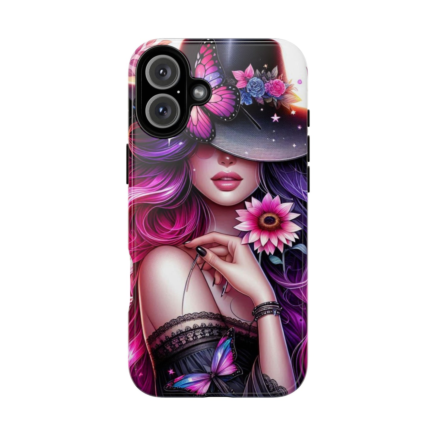 Celestial Charm – Cosmic Cowgirl & Butterfly Magic Mobile Cover