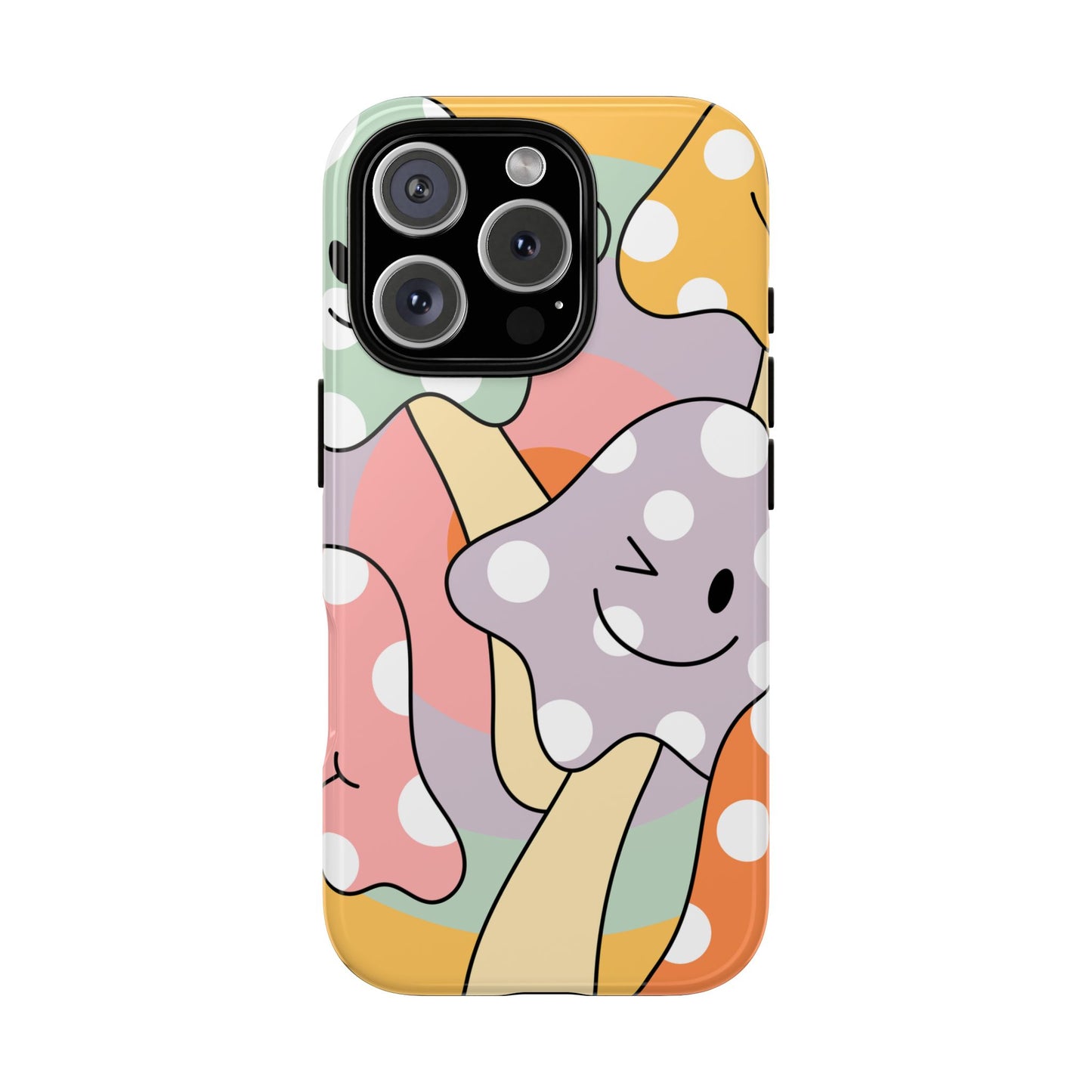 Retro Smiley Mushroom Phone Case β Cute 70s Aesthetic for iPhone, Samsung & Google Pixel