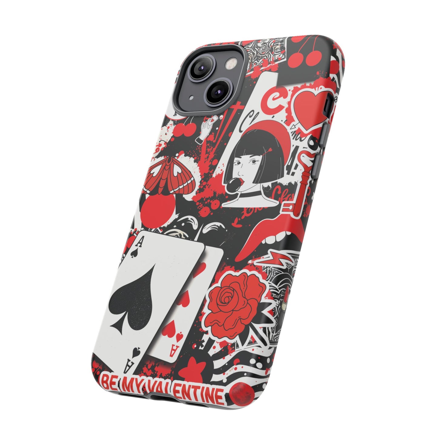Bold Red & Black Ace Card Phone Case