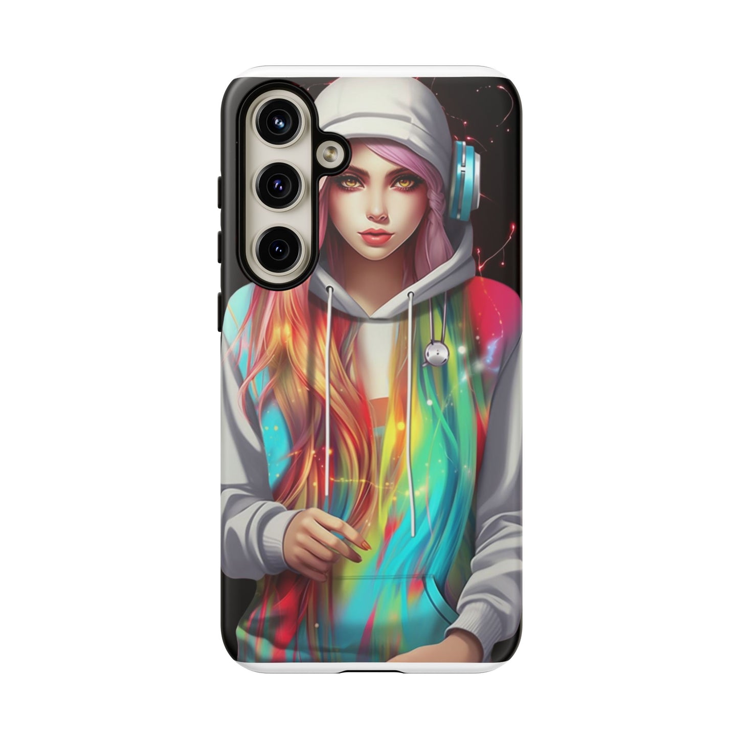 Anime Girl Phone Case - Cute Aesthetic Cover for iPhone, Samsung & Google Pixel, Girly Phone Case, Kawaii Phone Case, Anime Lover Gift