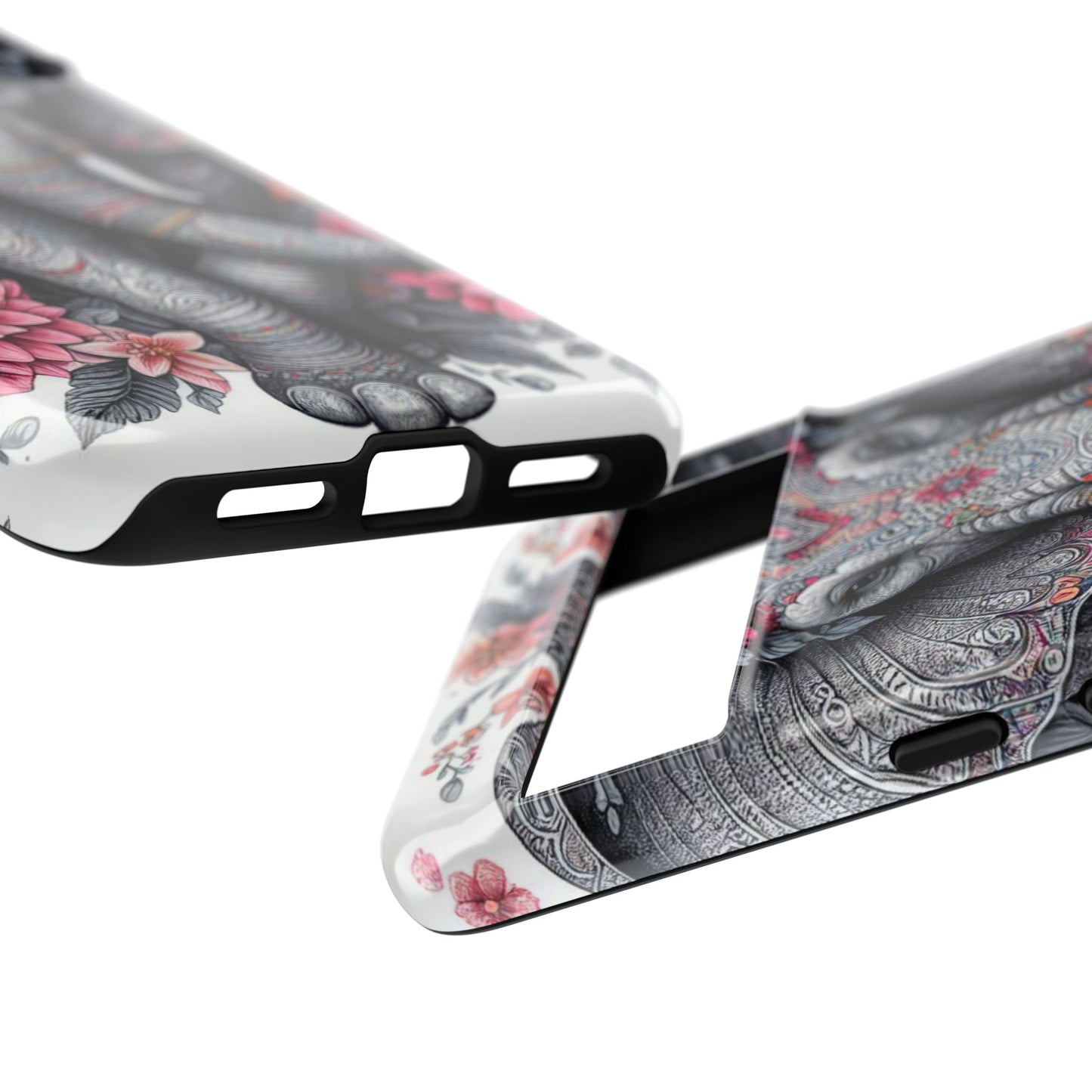 Bohemian Floral Elephant Mobile Cover – Intricate Mandala Art