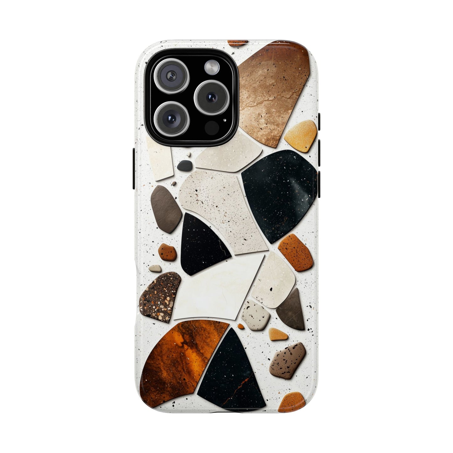 Earthy Terrazzo Abstract Phone Case β Natural & Bold for iPhone, google Pixel & Samsung
