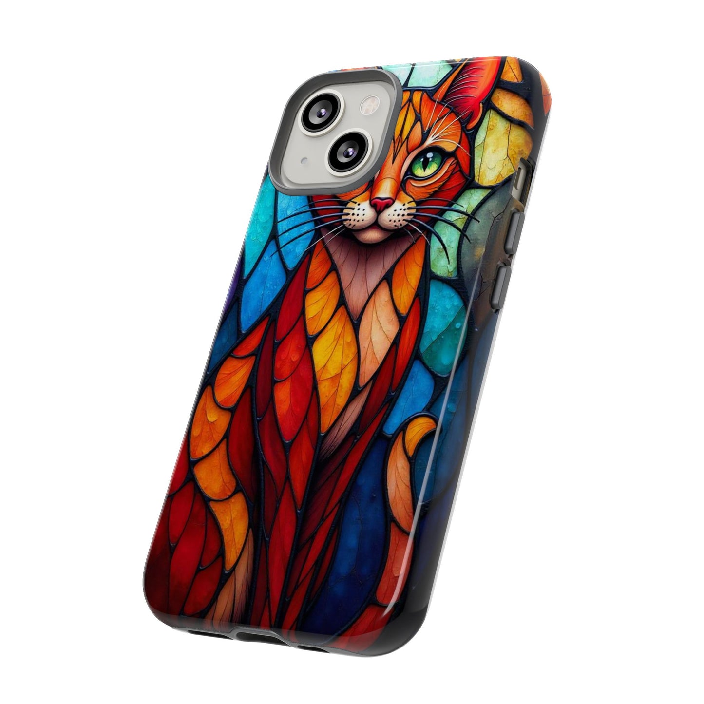 Geometric Cat: Colorful Abstract Portrait