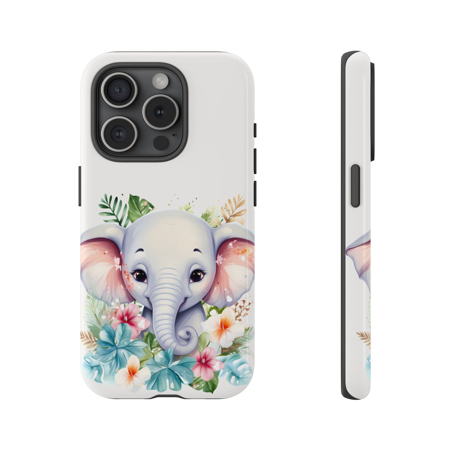 Adorable Baby Elephant Mobile Cover – Floral Fantasy Art