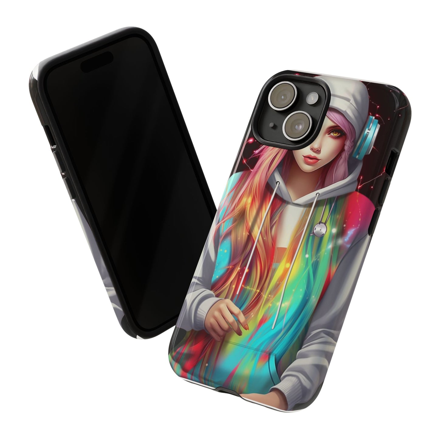 Anime Girl Phone Case - Cute Aesthetic Cover for iPhone, Samsung & Google Pixel, Girly Phone Case, Kawaii Phone Case, Anime Lover Gift