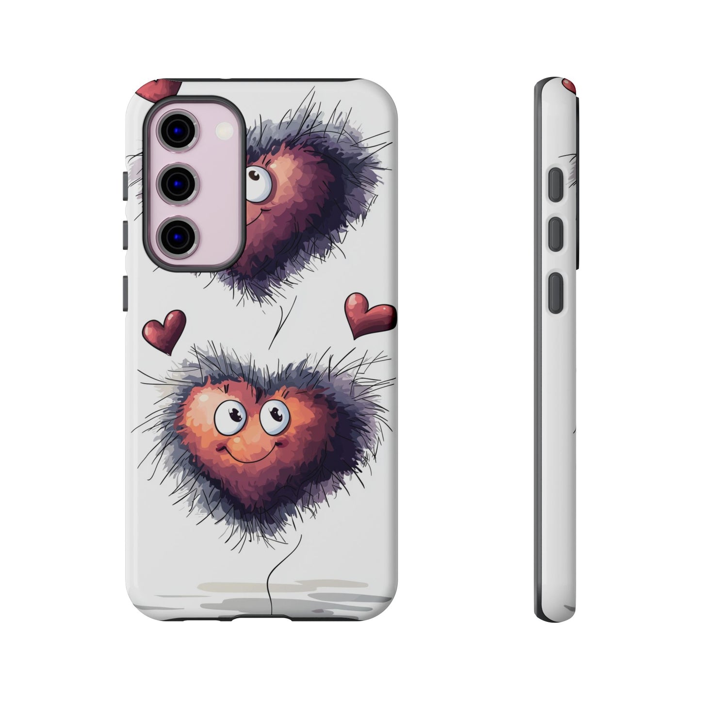 Fuzzy Love Hearts - Cute Anime Phone Case for iPhone, Samsung, Google Pixel
