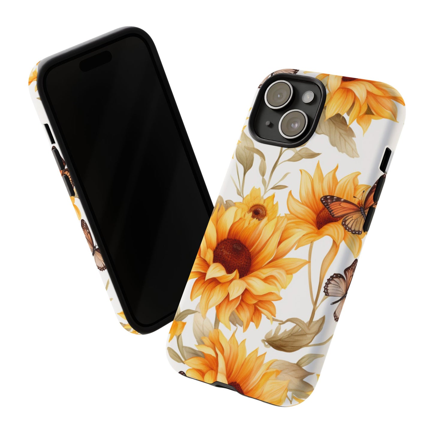 Sunflower & Butterfly Aesthetic Mobile Case – Bright & Nature-Inspired