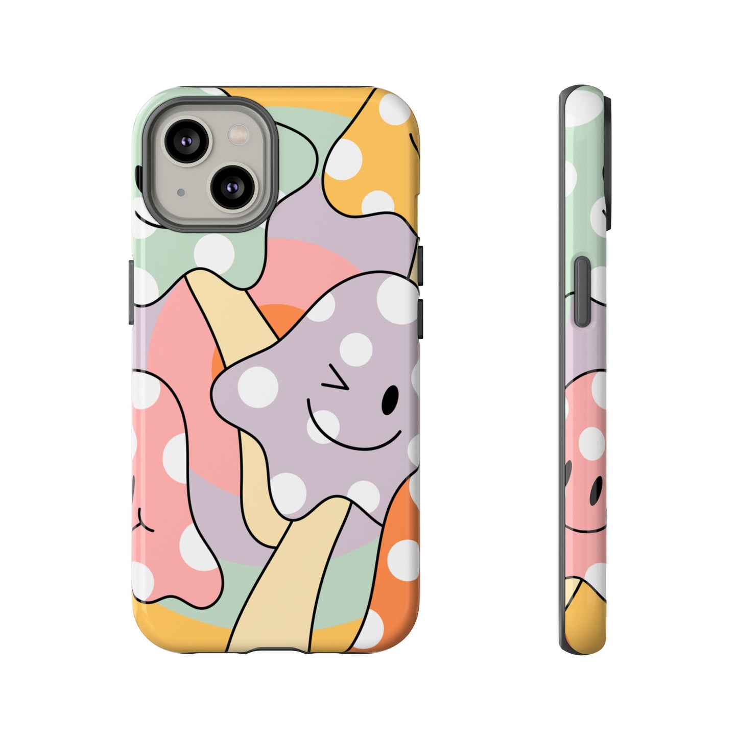 Retro Smiley Mushroom Phone Case β Cute 70s Aesthetic for iPhone, Samsung & Google Pixel