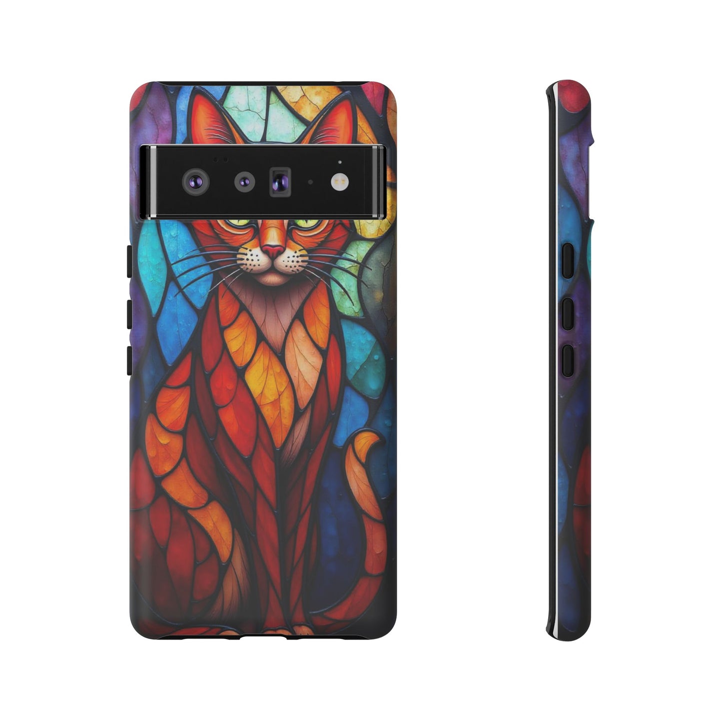 Geometric Cat: Colorful Abstract Portrait