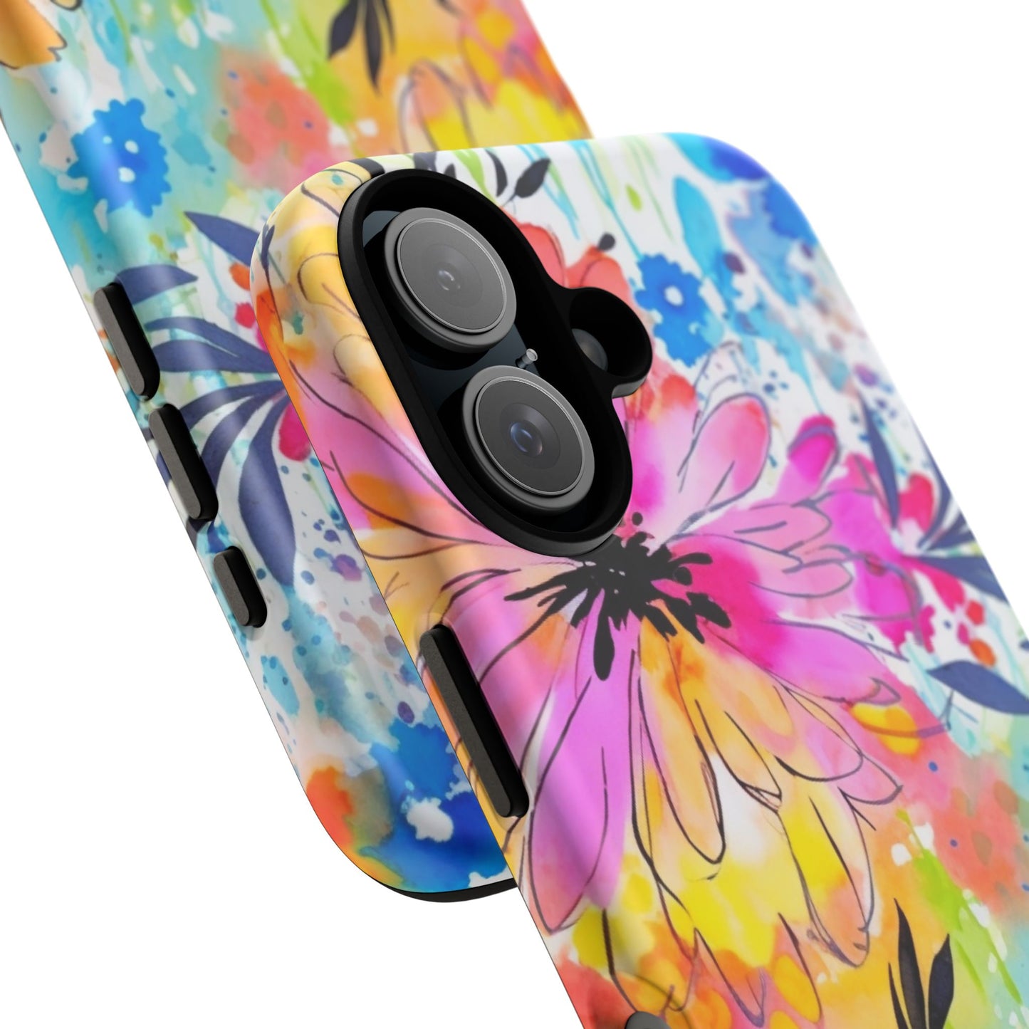 Abstract Watercolor Bloom Phone Case – Expressive & Vibrant