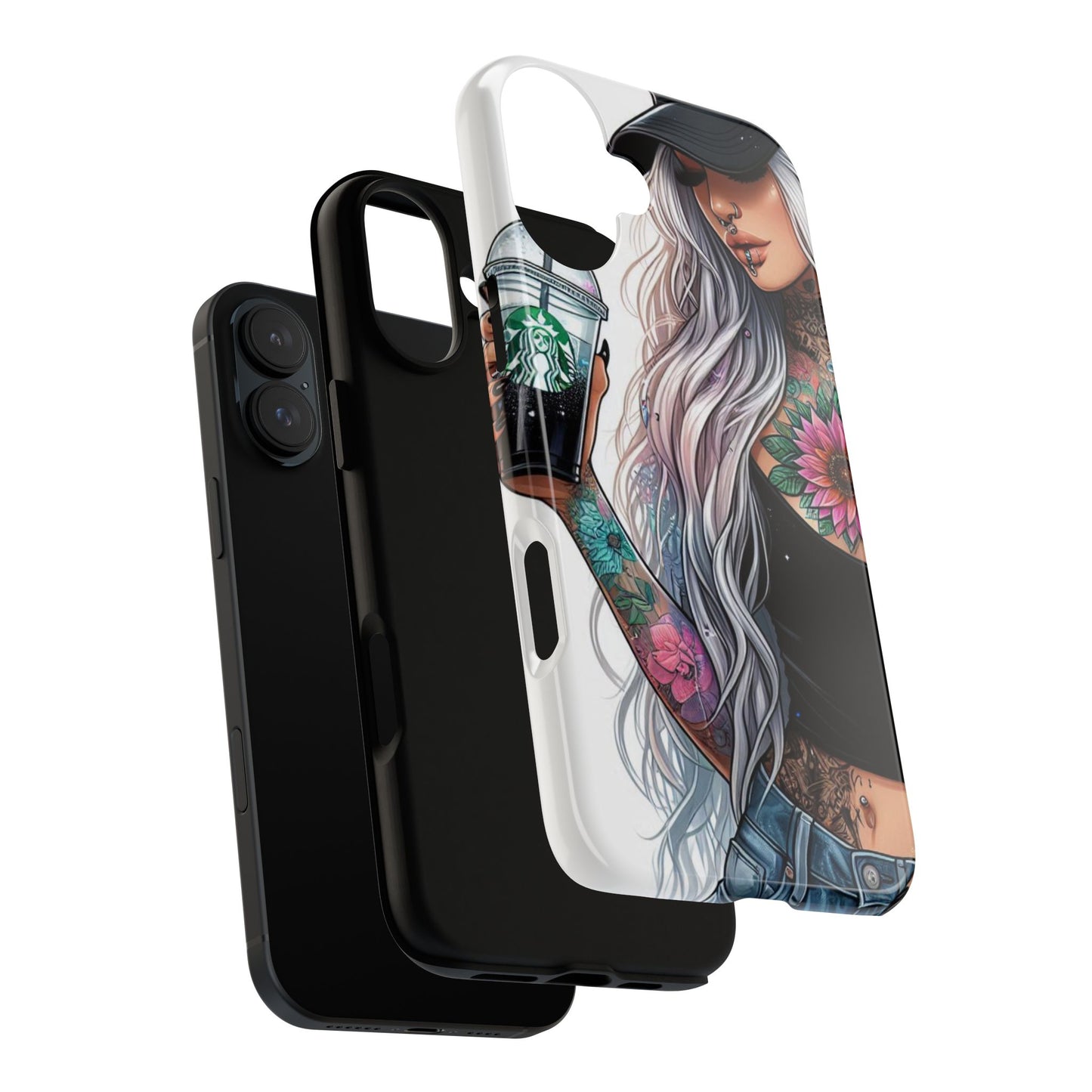 Tattooed Coffee Queen – Edgy Urban Aesthetic Mobile Cover