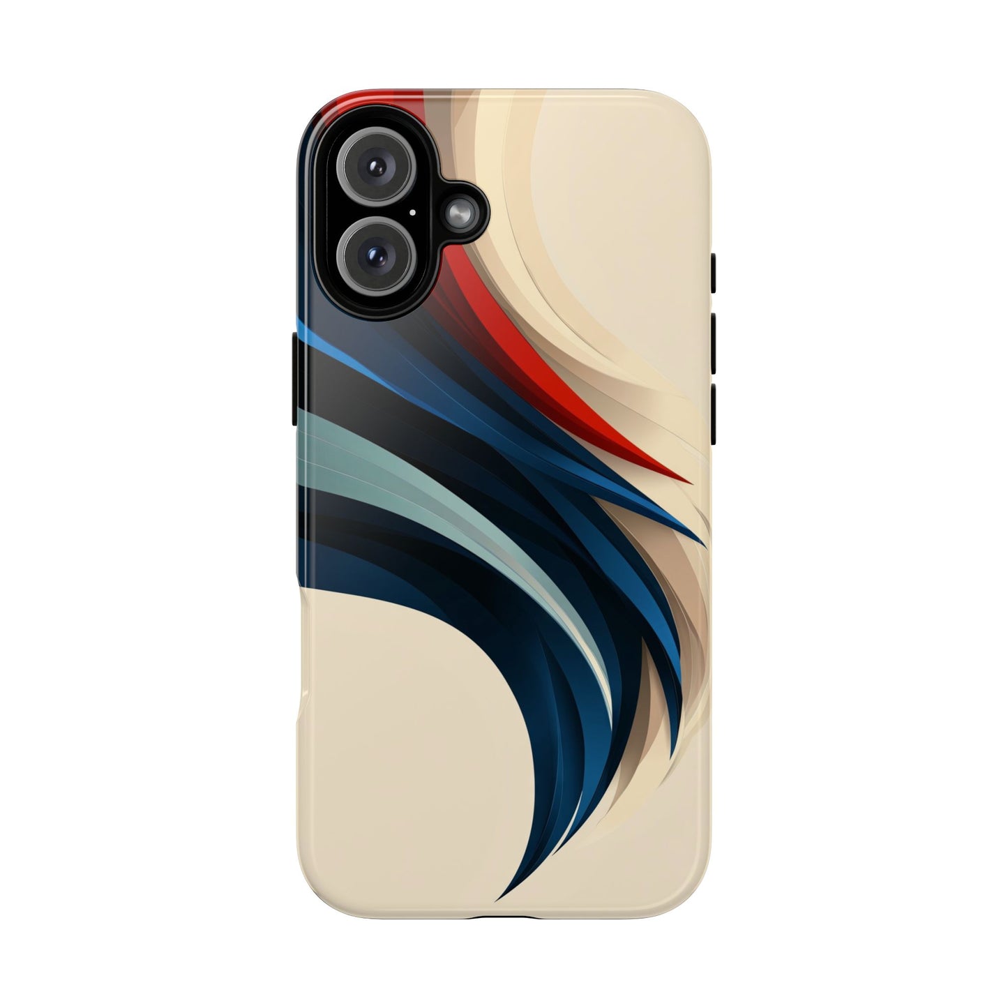 Crimson Flow – Abstract Motion Phone Case for iPhone, Samsung & Pixel