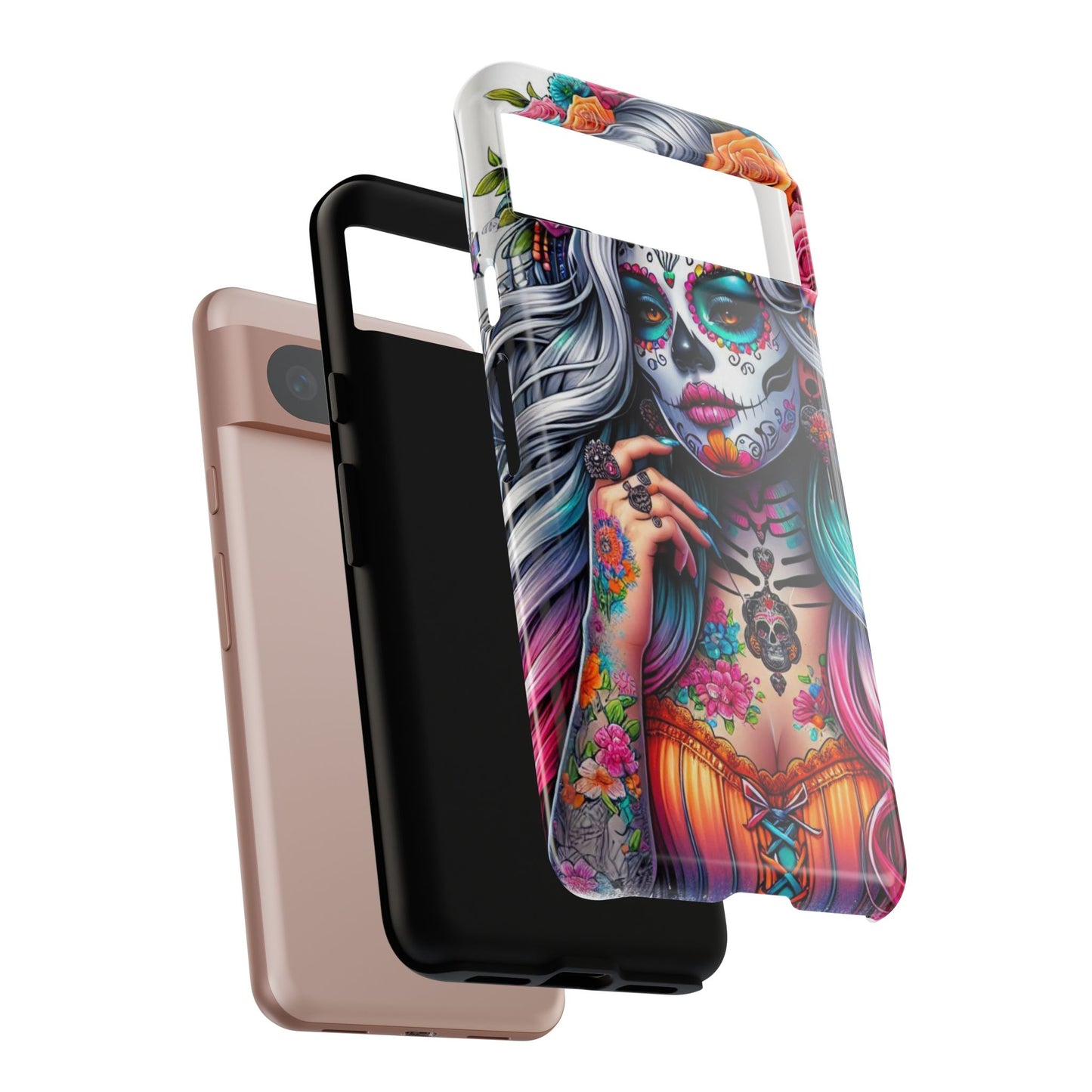 Sugar Skull Goddess – Día de los Muertos Floral Queen Mobile Cover