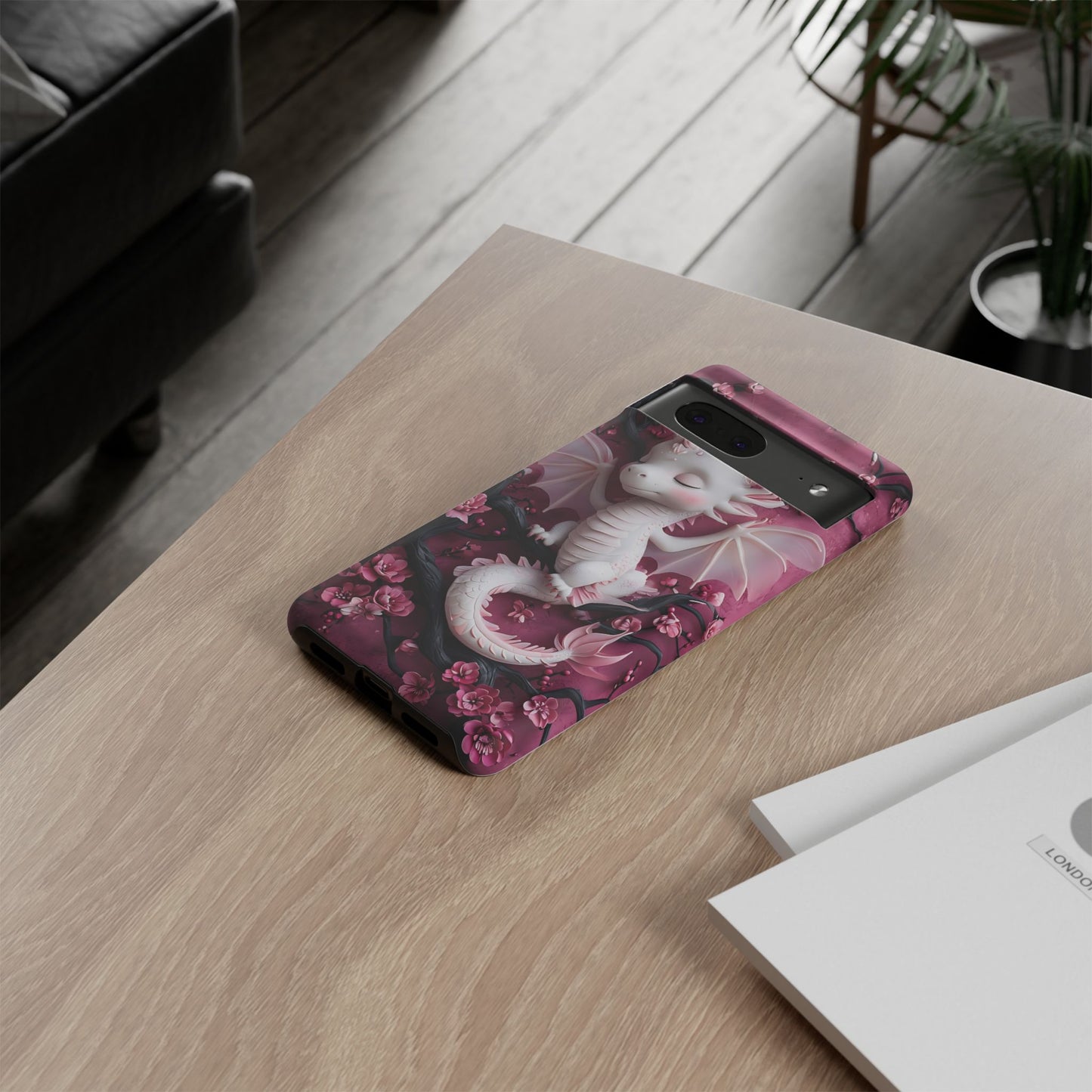 Whimsical 3D Relief Artwork Of A Cute Dragon phone case design