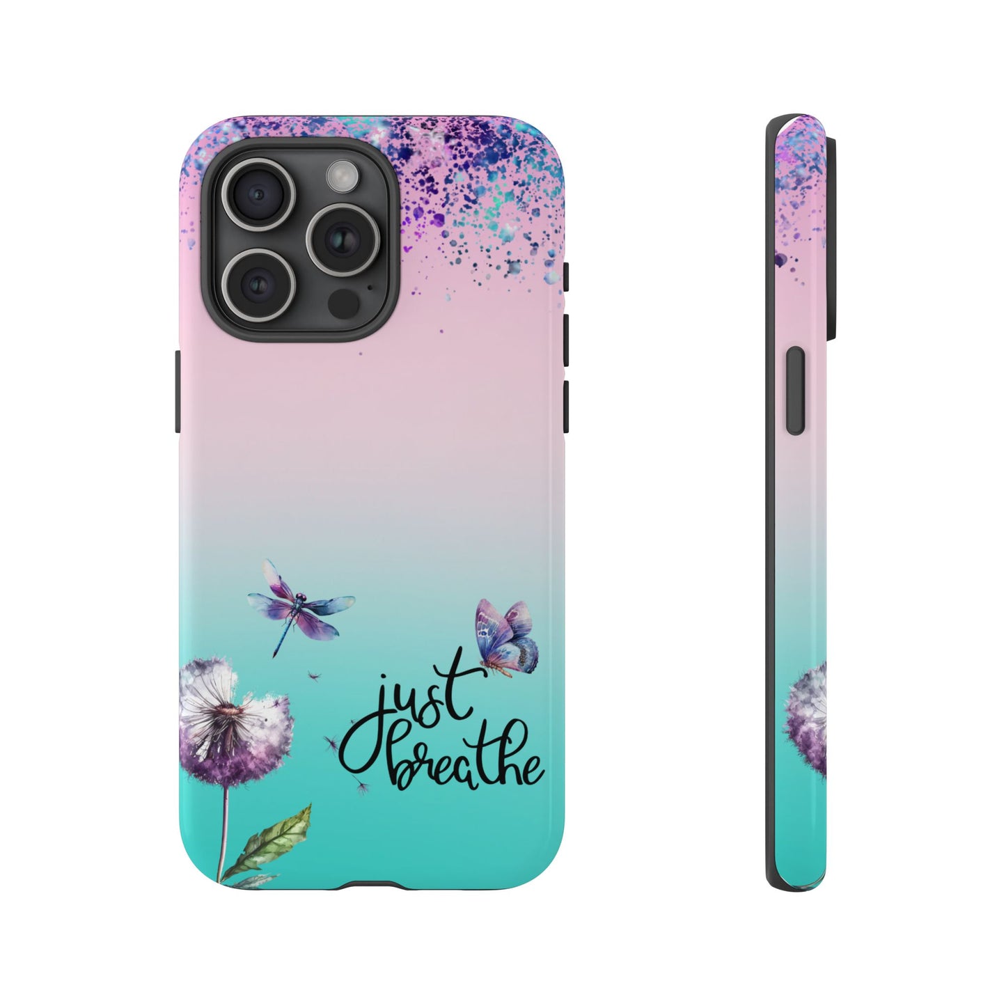 Just Breathe Phone Case - Aesthetic Minimalist Cover for iPhone, Samsung & Google Pixel