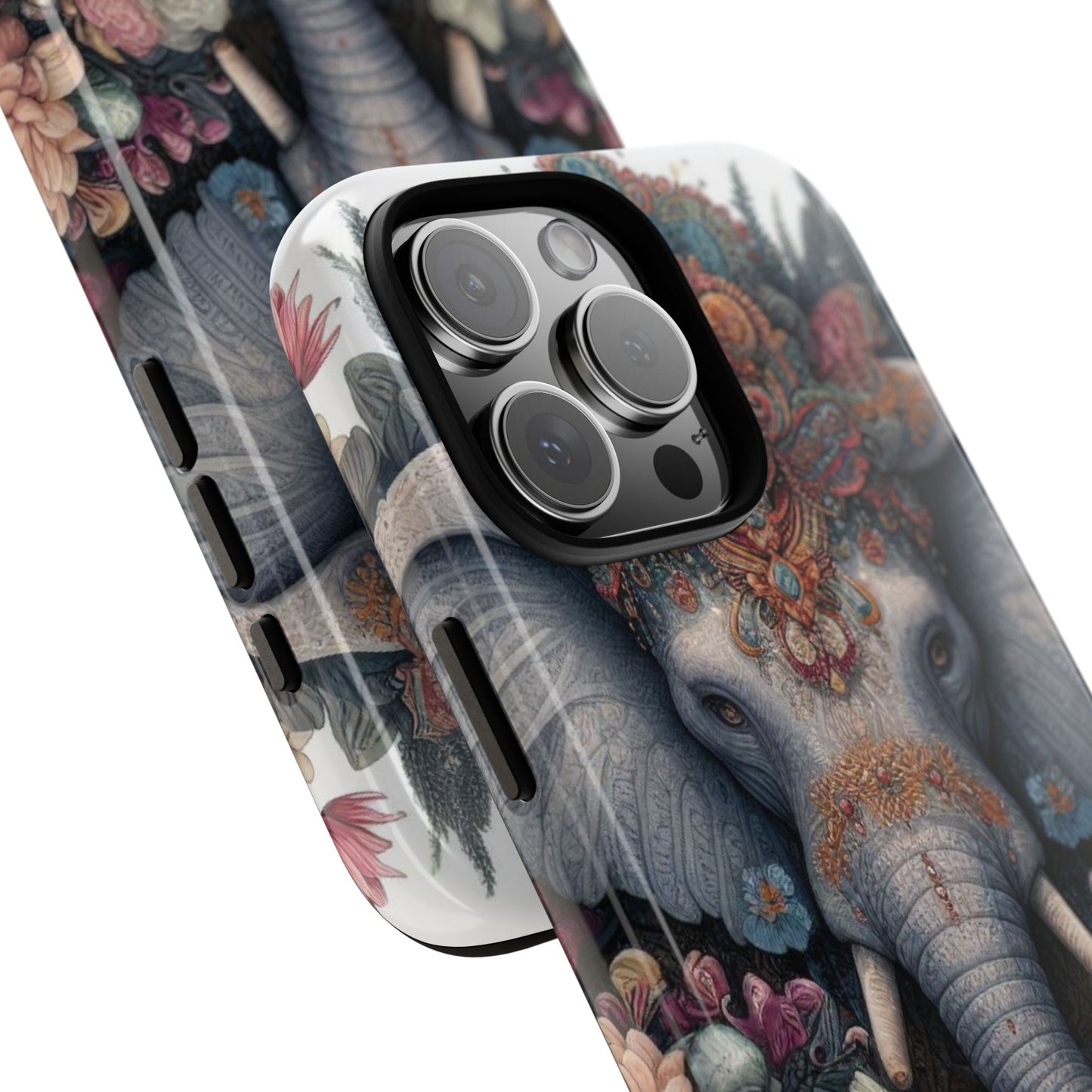 Regal Ornate Elephant Mobile Cover – Majestic Bohemian Art