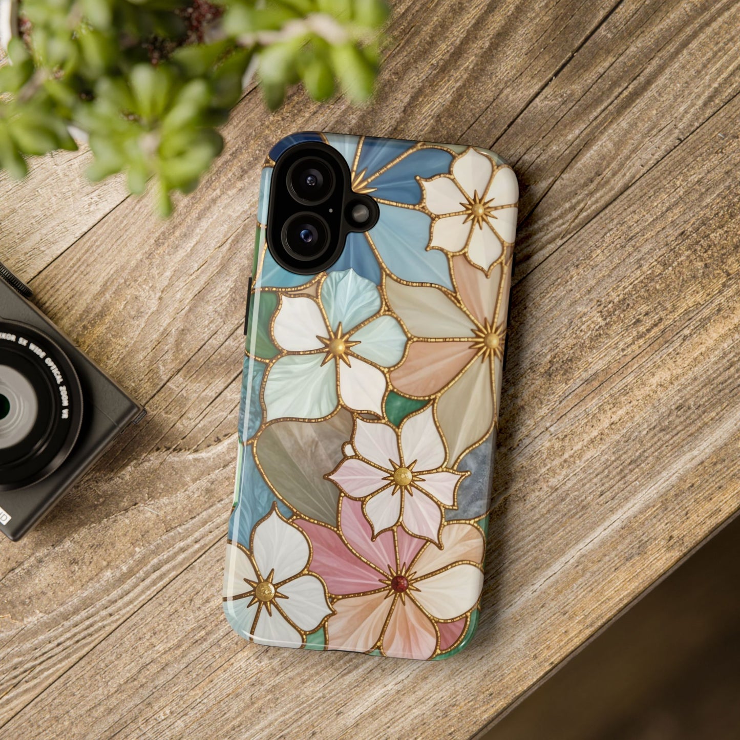 Floral Symphony: Stained Glass Elegance