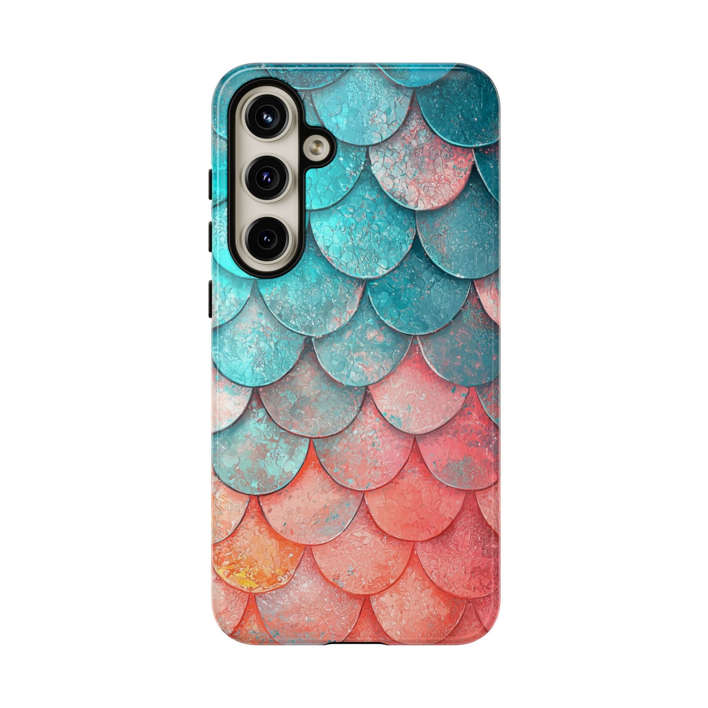 Serene Waves – Colorful Fish Scale Phone Case for iPhone, Pixel & Samsung