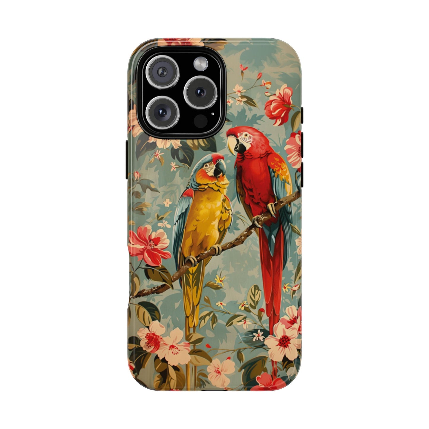 Floral Parrot Phone Case β Tropical Bird Design for iPhone, Samsung & Google Pixel
