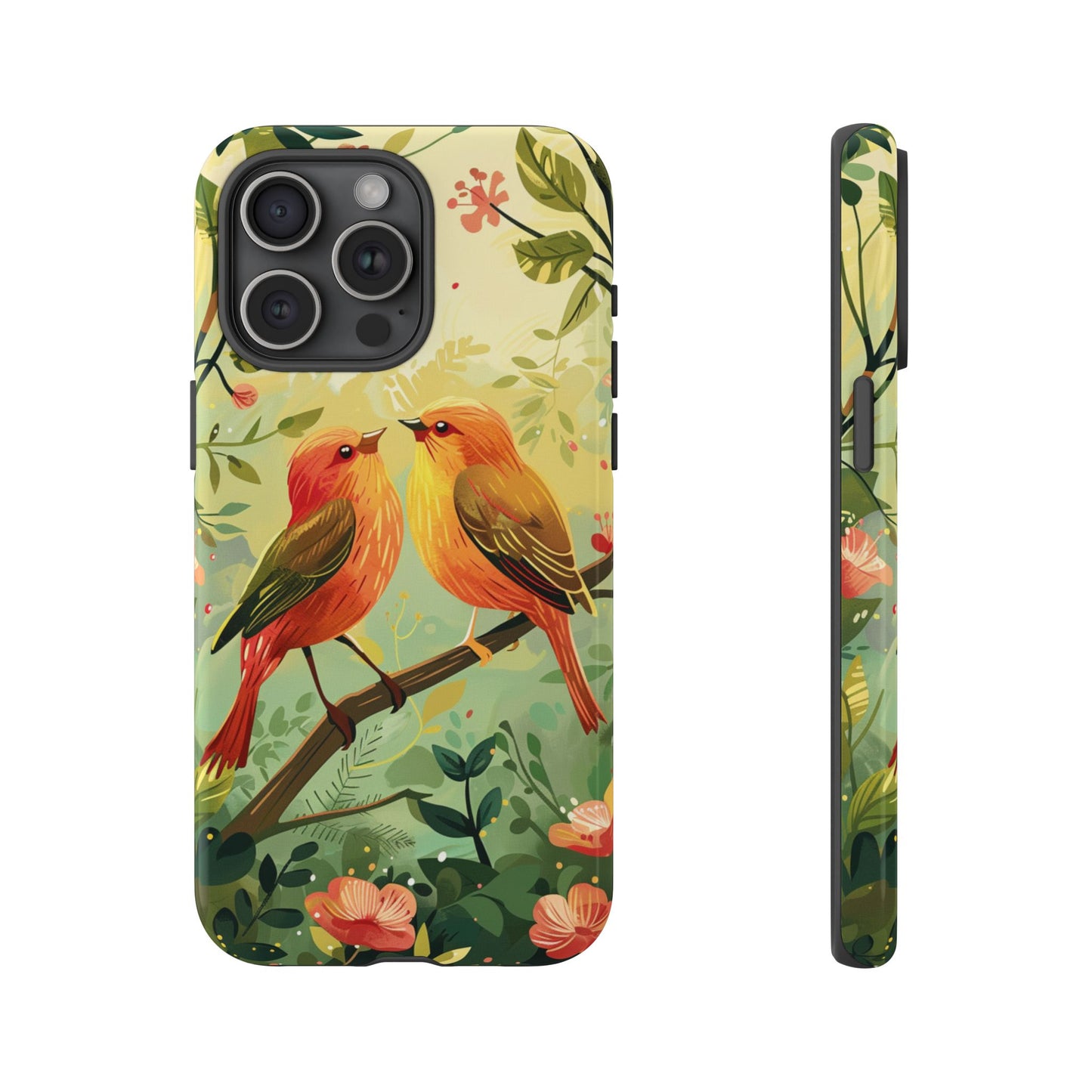Floral Birds Phone Case β Elegant Nature-Inspired Design for iPhone, Samsung & Google Pixel