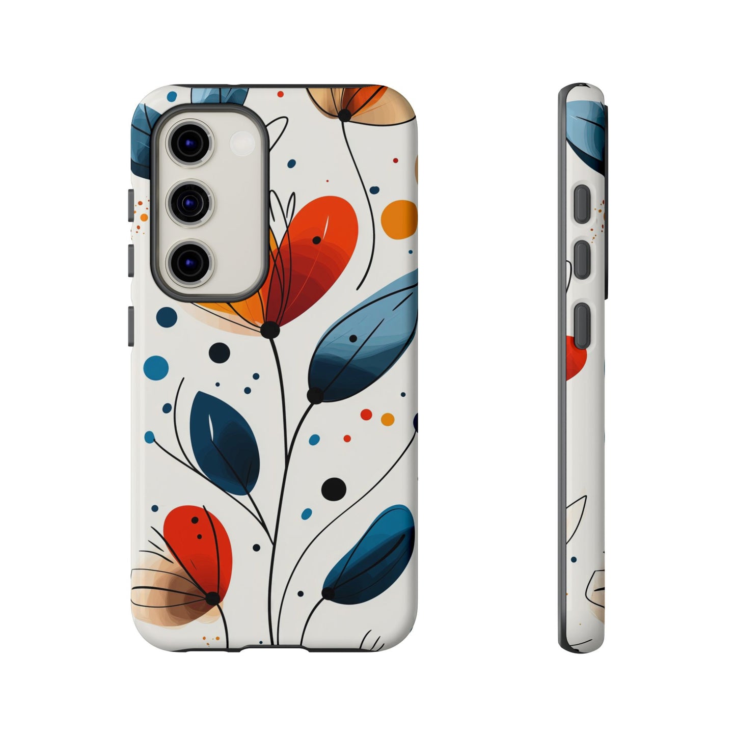 Floral Phone Case for iPhone, Samsung & Pixel | Abstract Colorful Flower Design | Vibrant Botanical Protective Cover
