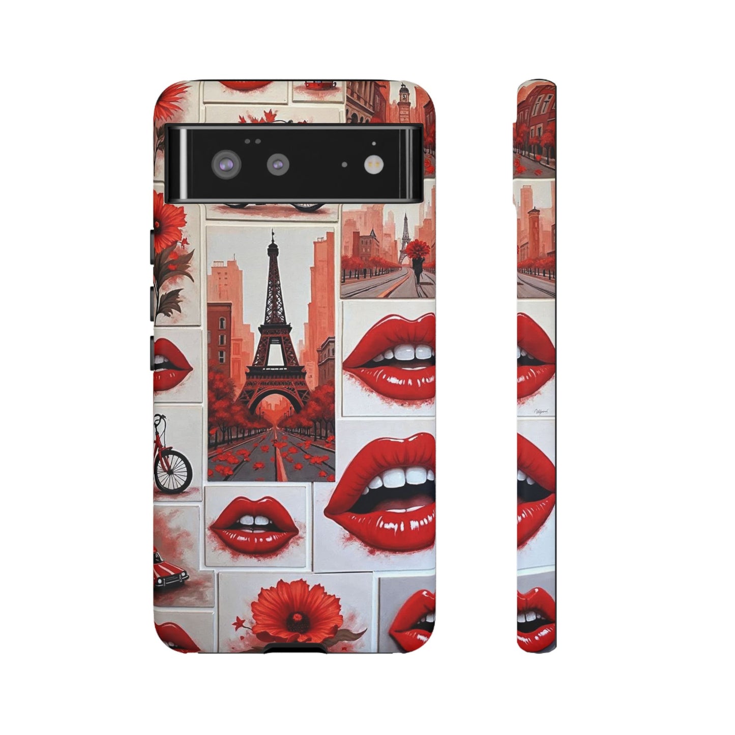 Red Lips & Eiffel Tower Phone Case