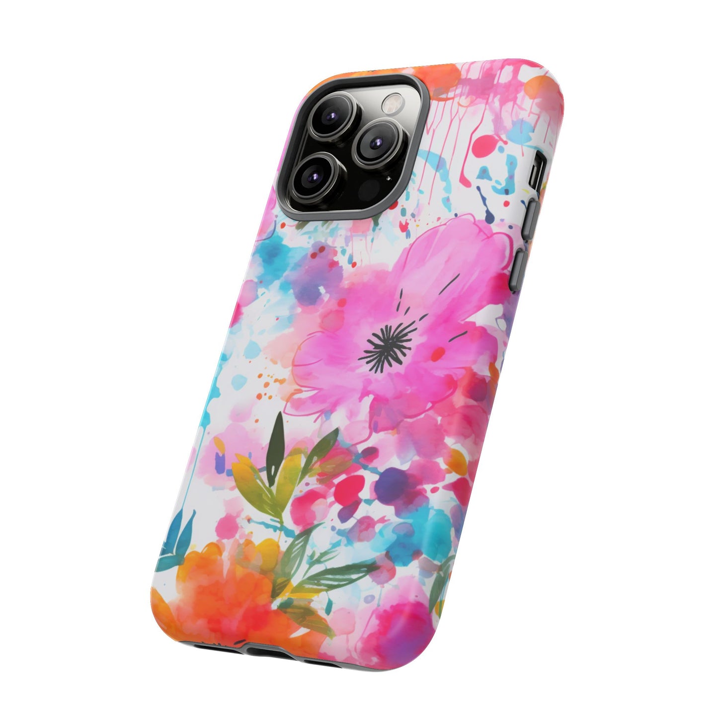 Vibrant Watercolor Floral Phone Case – Artistic & Colorful Design