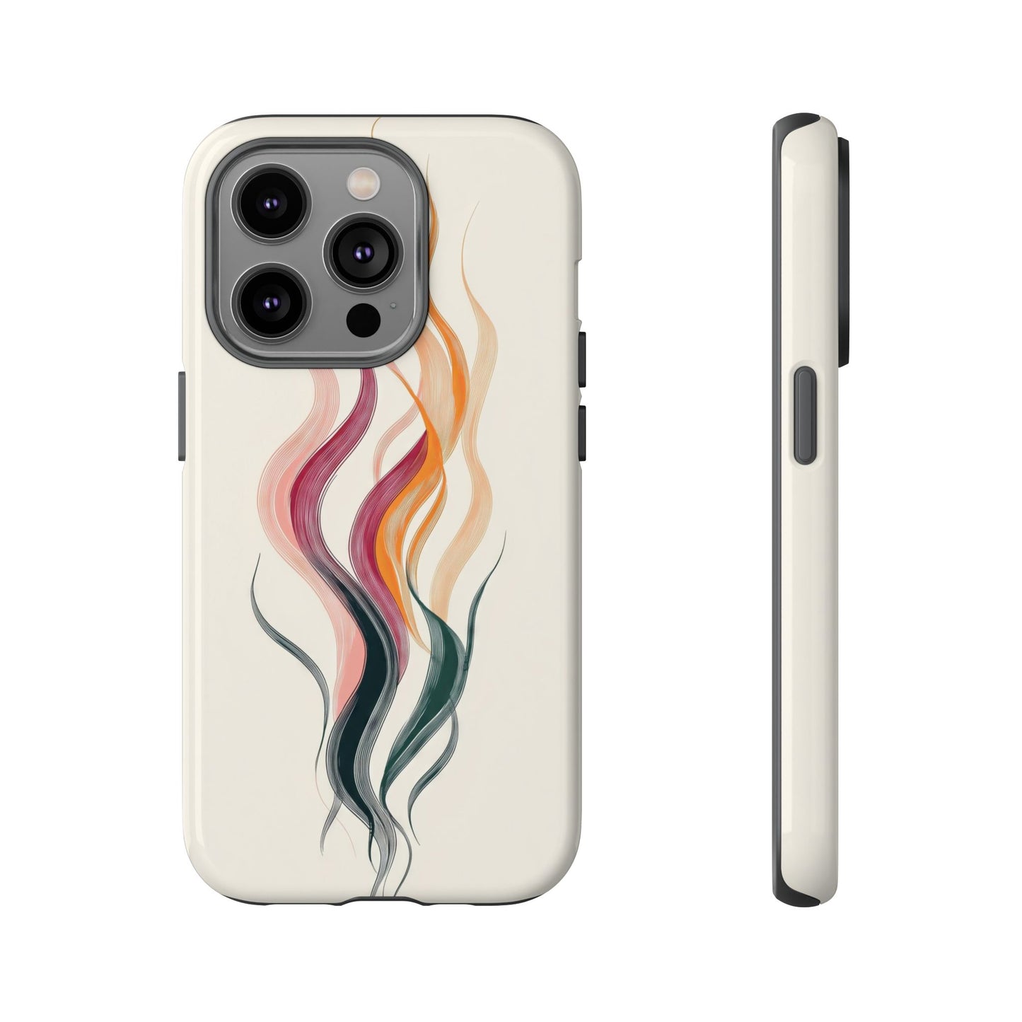 Whispering Waves – Elegant Line Art Abstract Phone Case for iPhone, Samsung & Pixel