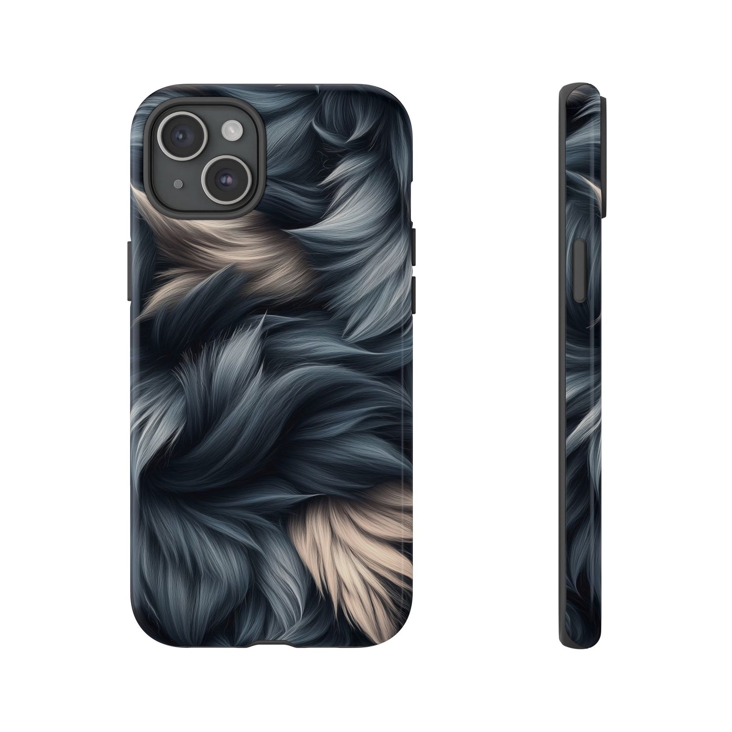 Midnight Wolf β Deep Silver & Purple Fur Phone Case for iPhone, Pixel & Samsung