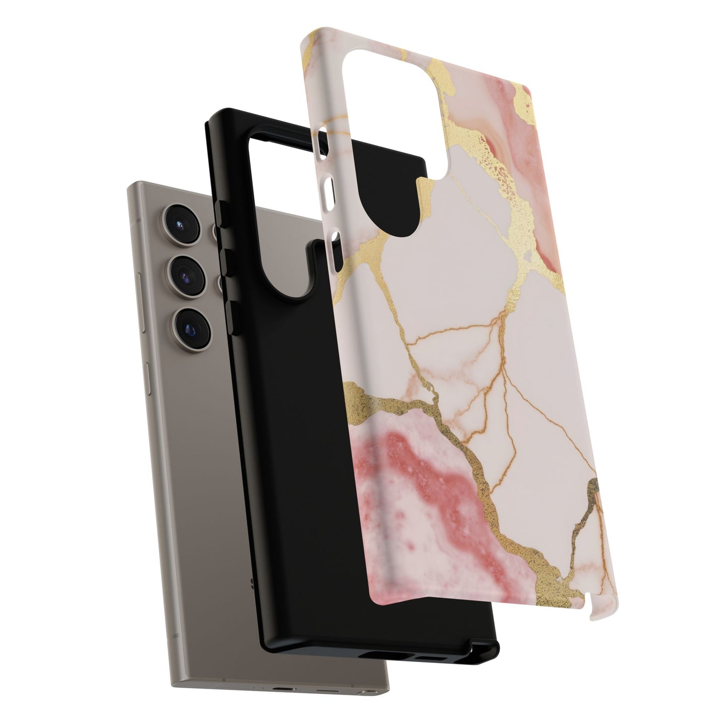Beautiful Pink Minimal Marble Case Design