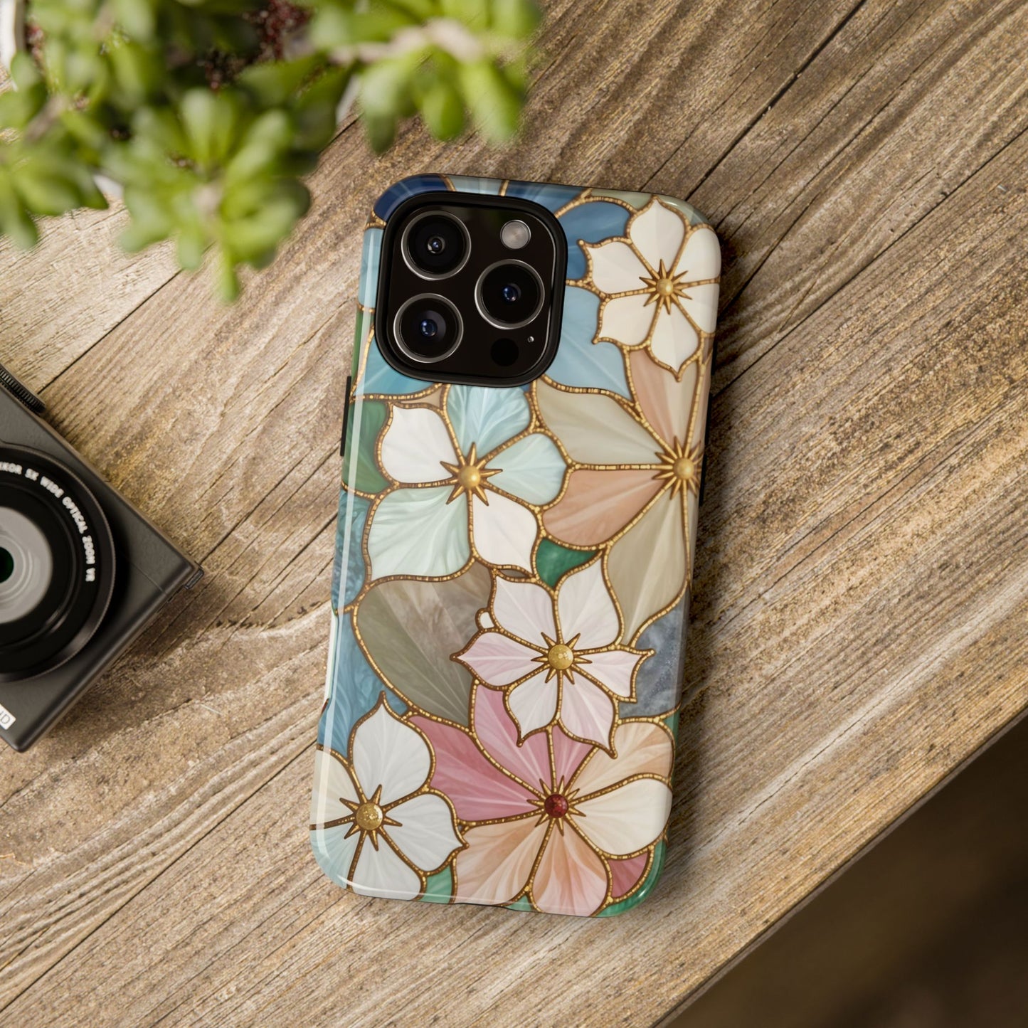 Floral Symphony: Stained Glass Elegance