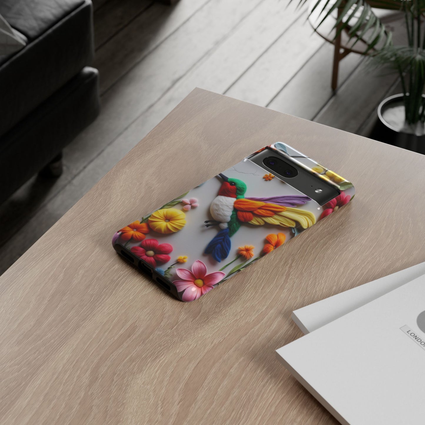 Elegant Hummingbird with Floral Mosaic Design | Nature's Artistic Vibes | iPhone 16 Pro