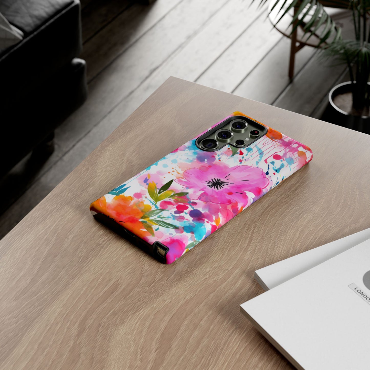 Vibrant Watercolor Floral Phone Case – Artistic & Colorful Design