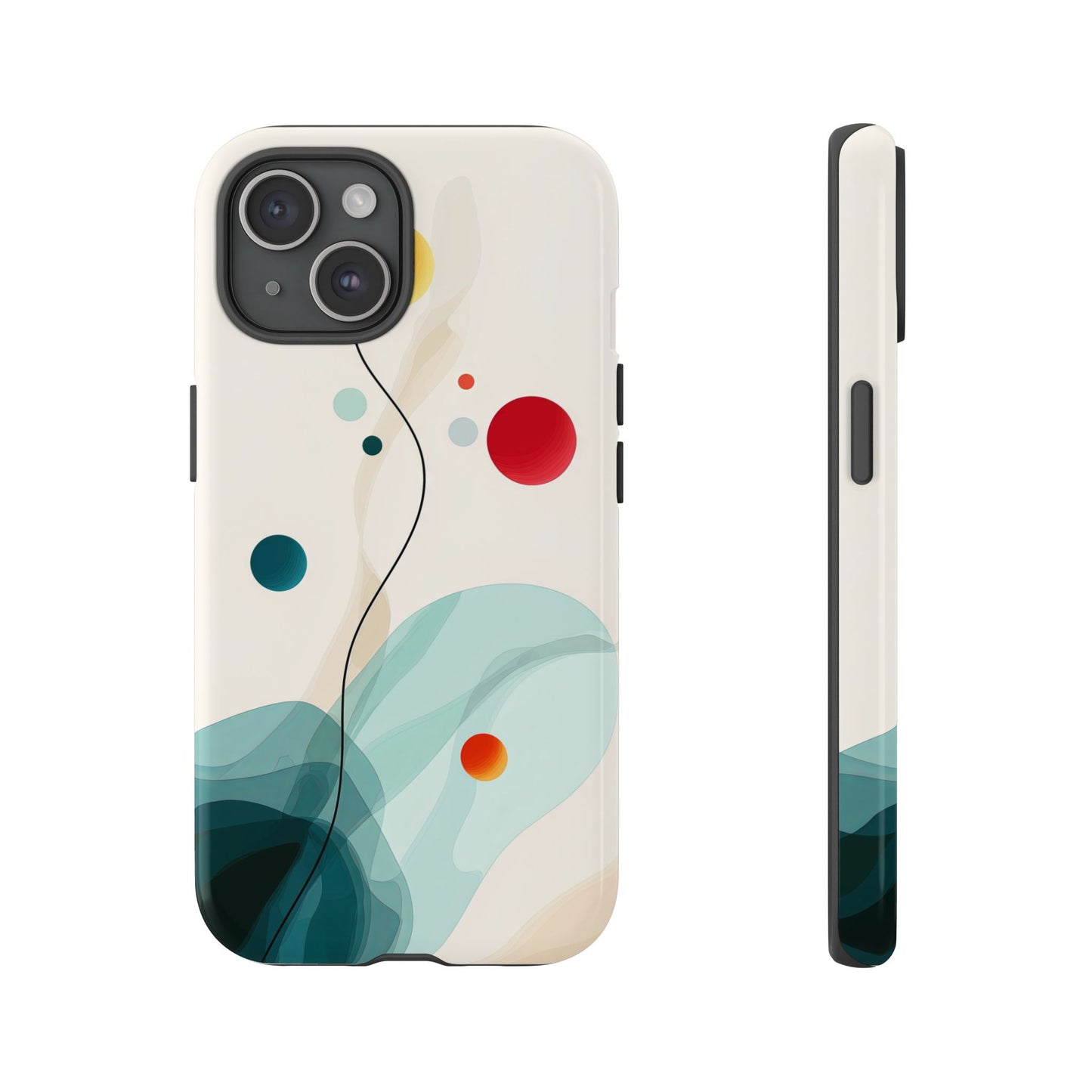 Cosmic Citrus Flow – Abstract Art Phone Case for iPhone, Samsung & Pixel