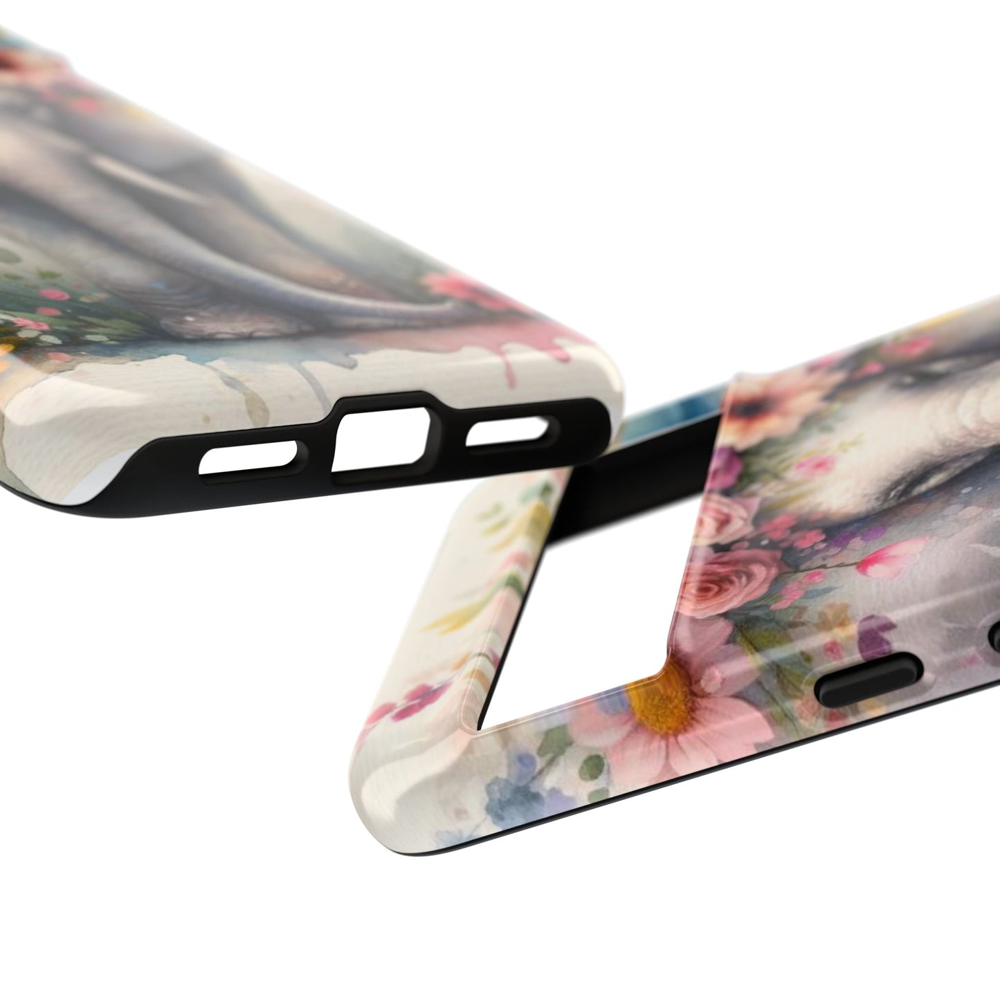 Watercolor Floral Elephant Mobile Cover – Dreamy Artistic Design