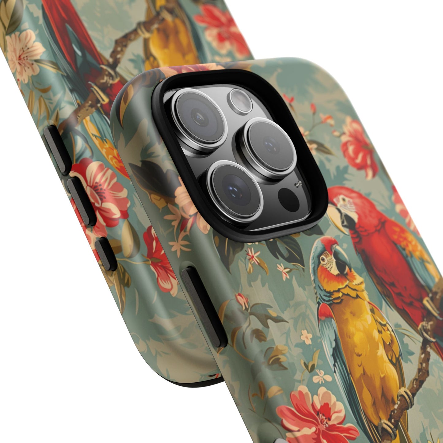 Floral Parrot Phone Case β Tropical Bird Design for iPhone, Samsung & Google Pixel