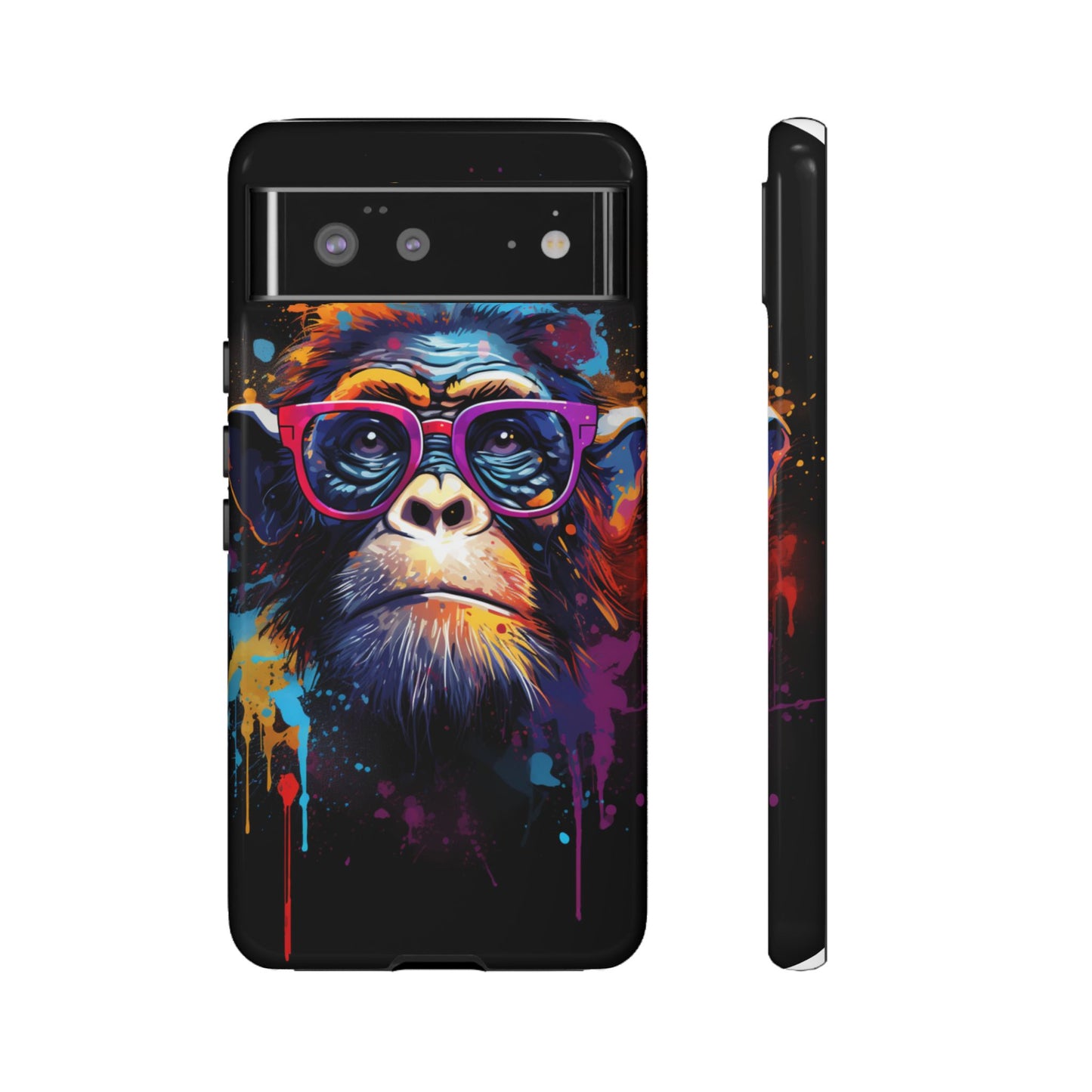 Grafitti Monkey Print Phone Case - iPhone, Samsung & Google Pixel Cover - Artistic Phone Case, Animal Lover Gift